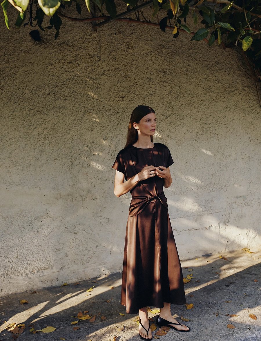 InWear - LAKEIW FEST MIDI DRESS - cocktailkjoler - coffee bean - 0