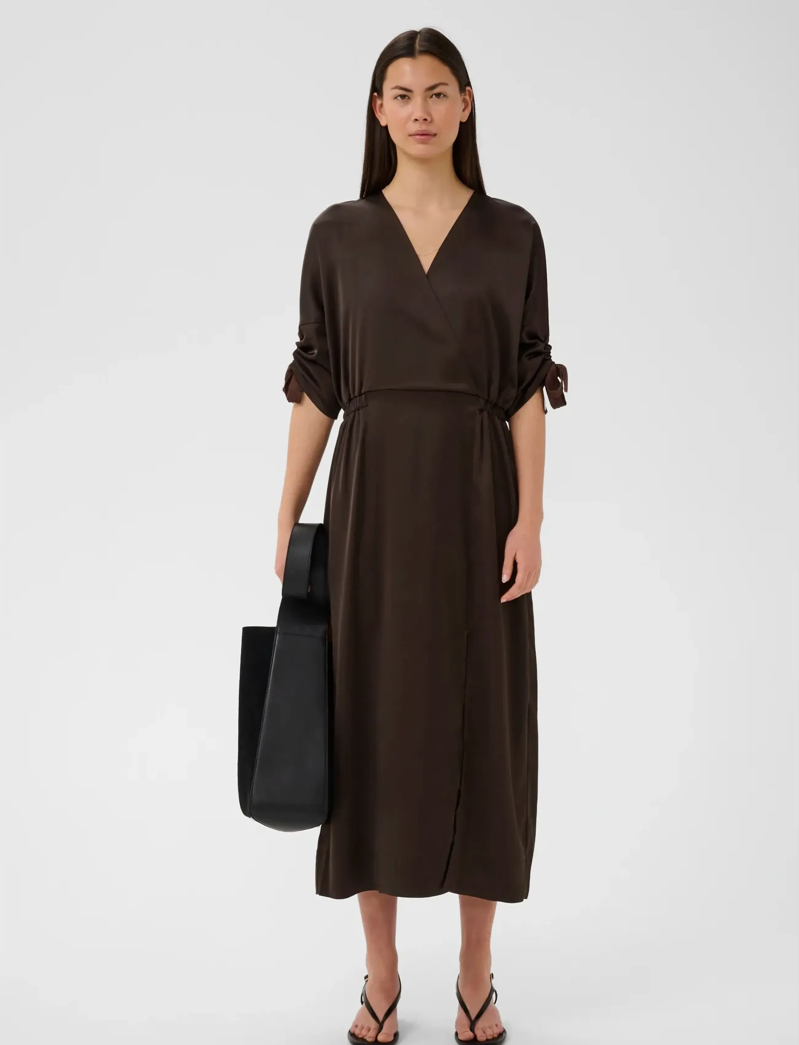 InWear - LAKEIW FAKE WRAP DRESS - robes portefeuille - coffee bean - 3