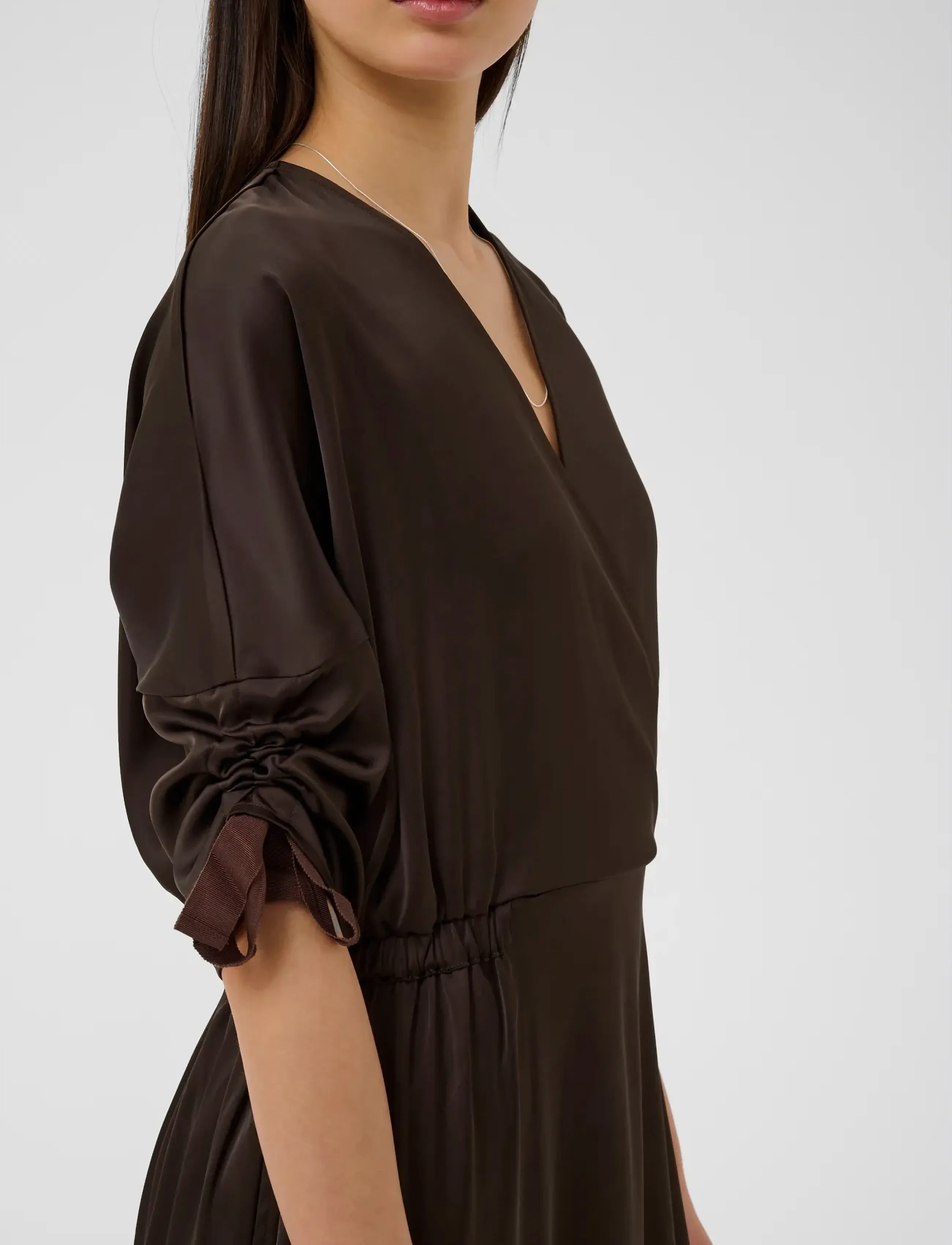 InWear - LAKEIW FAKE WRAP DRESS - robes portefeuille - coffee bean - 5