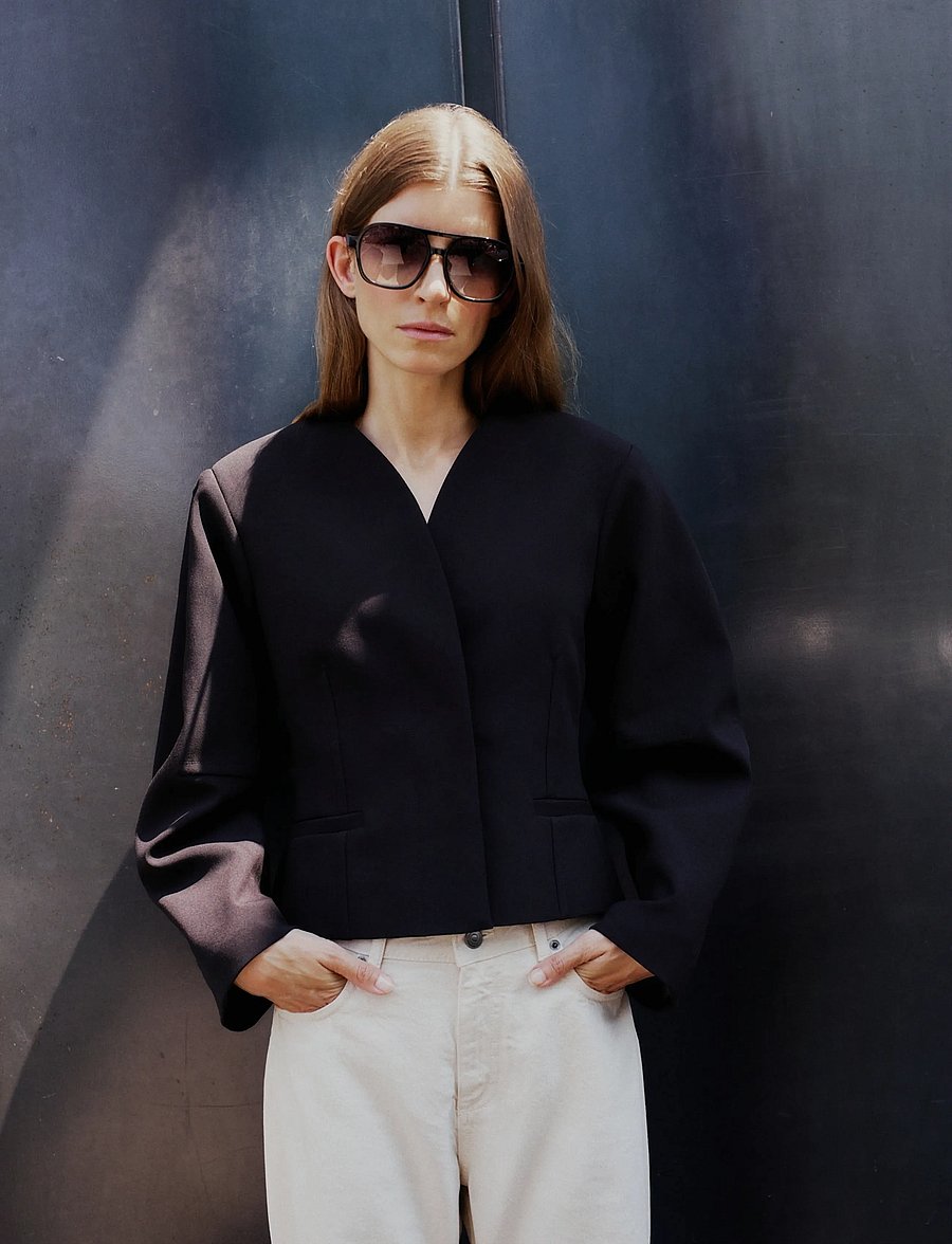 InWear - CHAYCEIW BLAZER - marynarki z krótkim stanem - black - 0