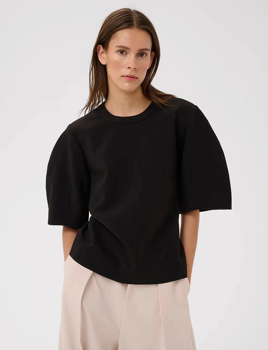 InWear - CHAYCEIW TOP - blūzes ar īsām piedurknēm - black - 4