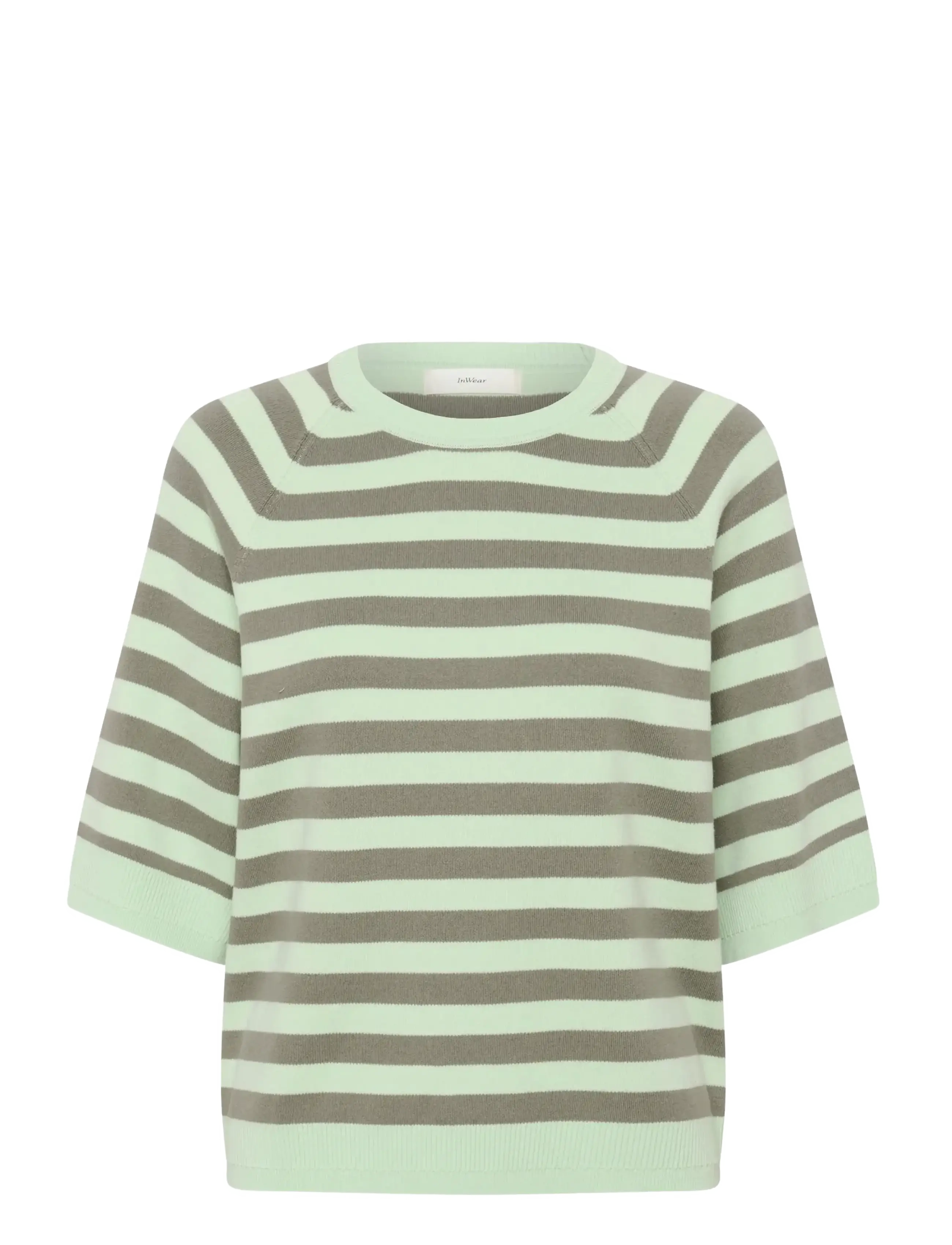 InWear MADIEIW TEE - Tøj - SPRAY/MULLED BASIL STRIPE / green
