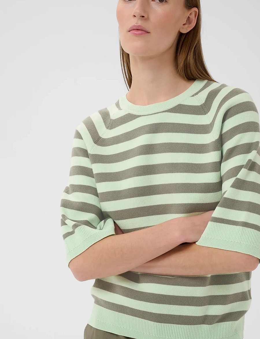 InWear - MADIEIW TEE - striktrøjer - spray/mulled basil stripe - 5
