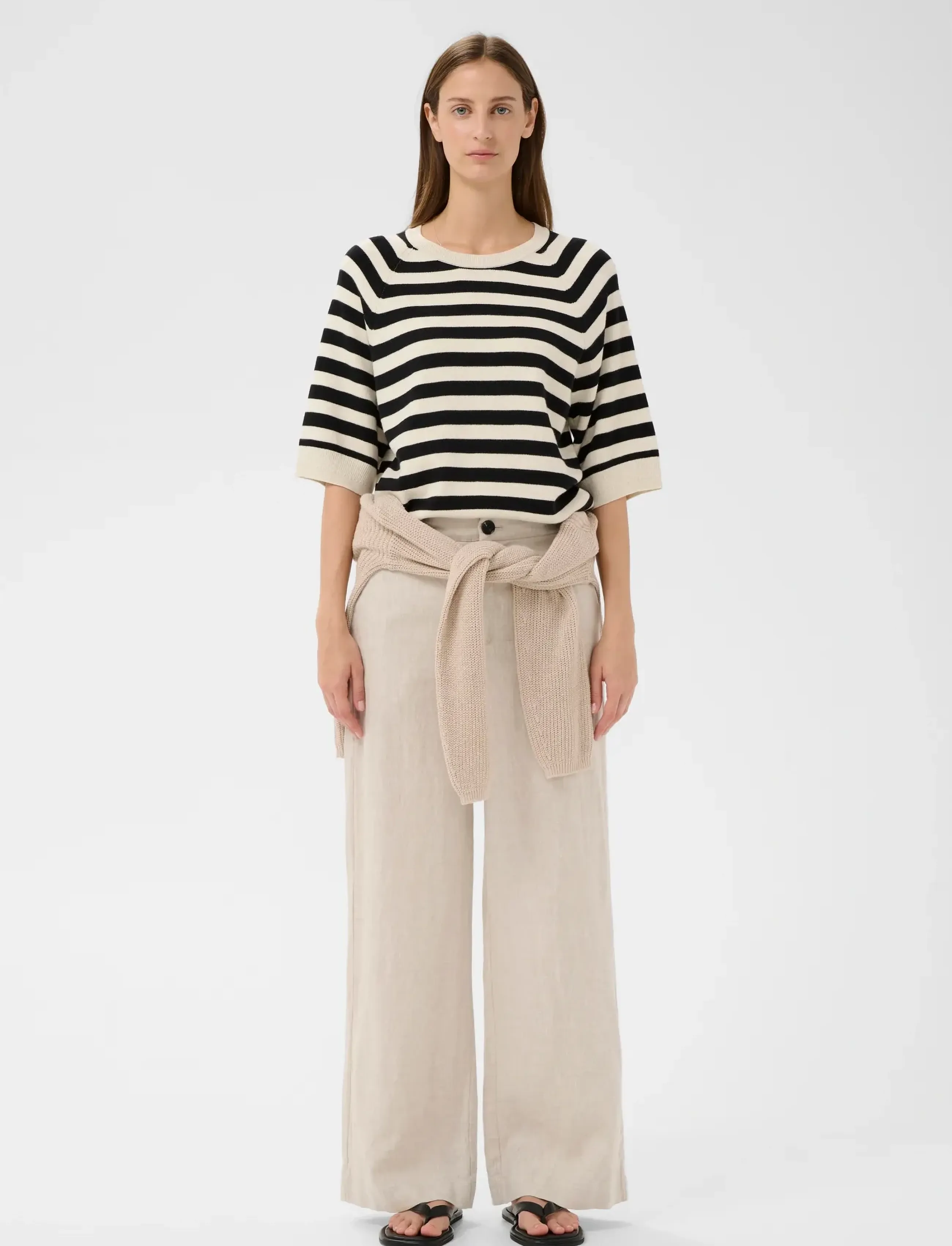 InWear - MADIEIW TEE - pullover - black / whisper white stripe - 3