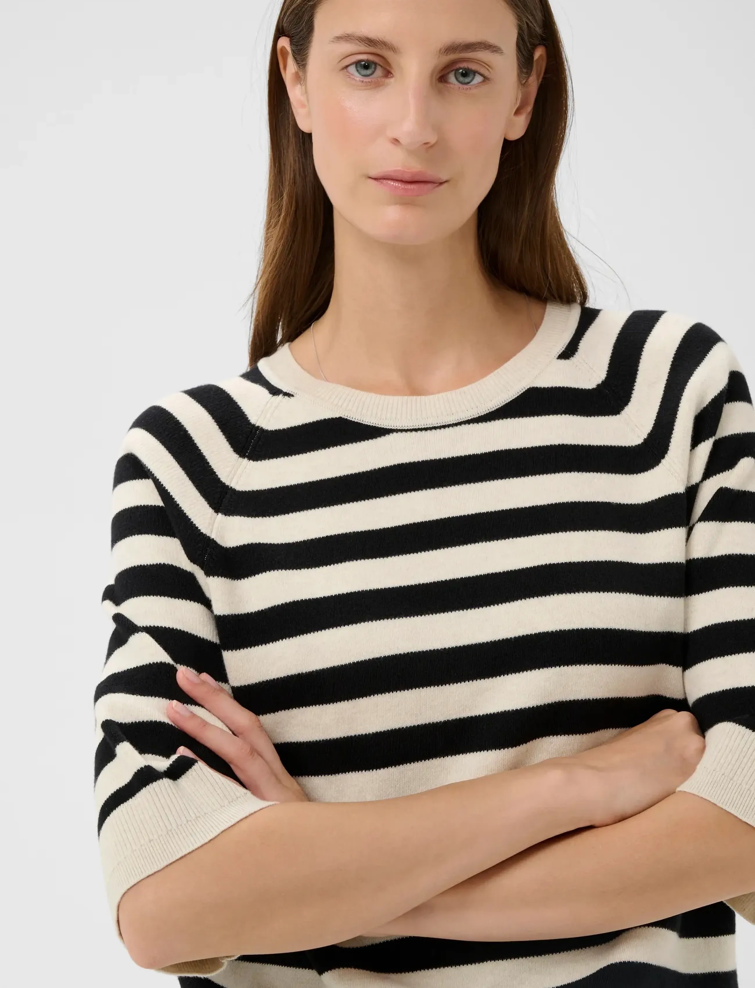 InWear - MADIEIW TEE - pullover - black / whisper white stripe - 5