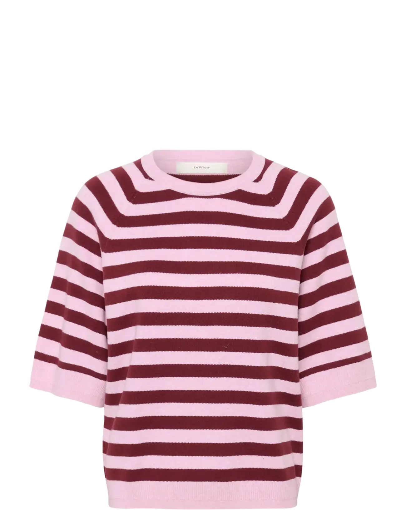 InWear MADIEIW TEE - Strik - PINK/ZINFANDEL STRIPE / pink/rose
