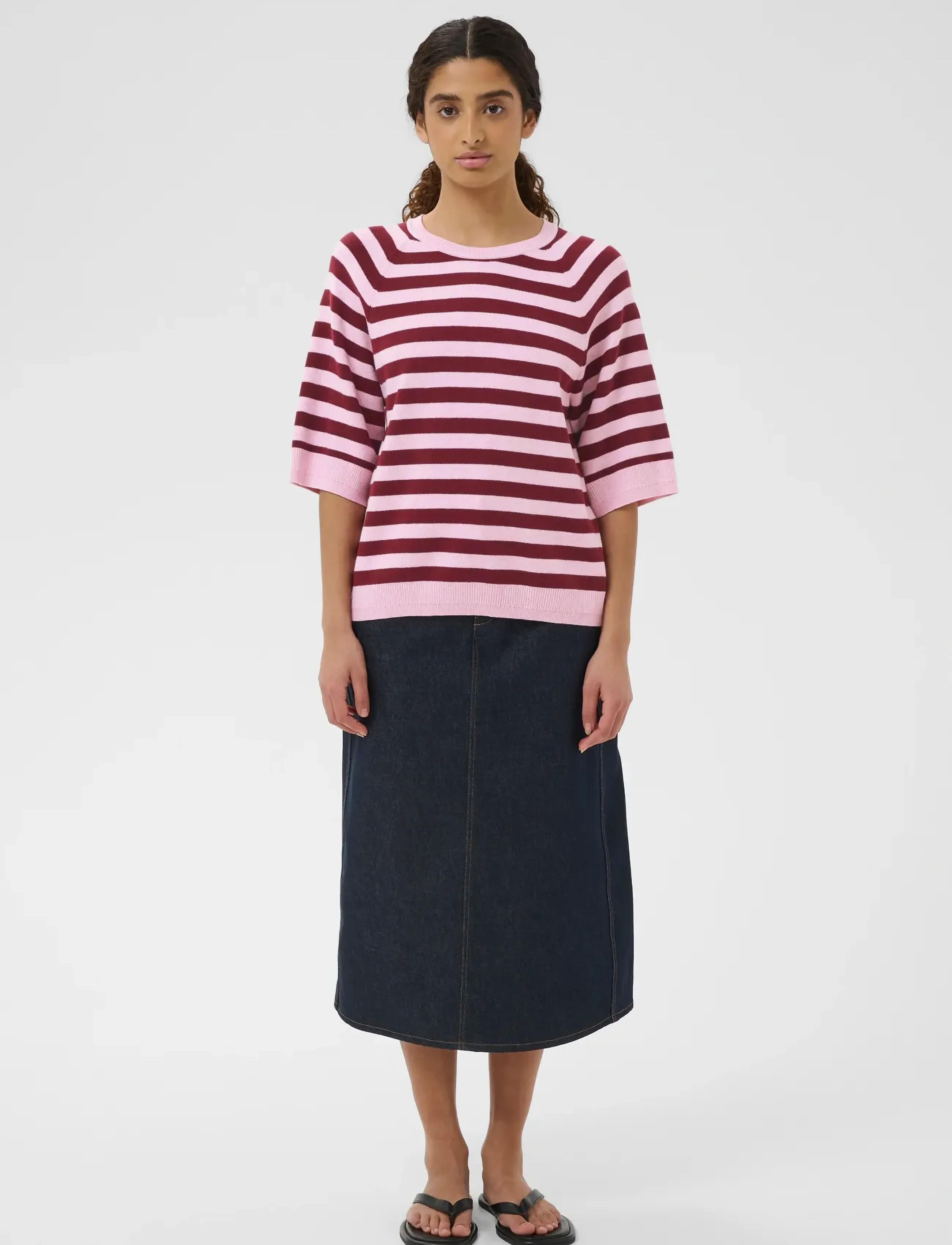 InWear - MADIEIW TEE - pullover - pink/zinfandel stripe - 3