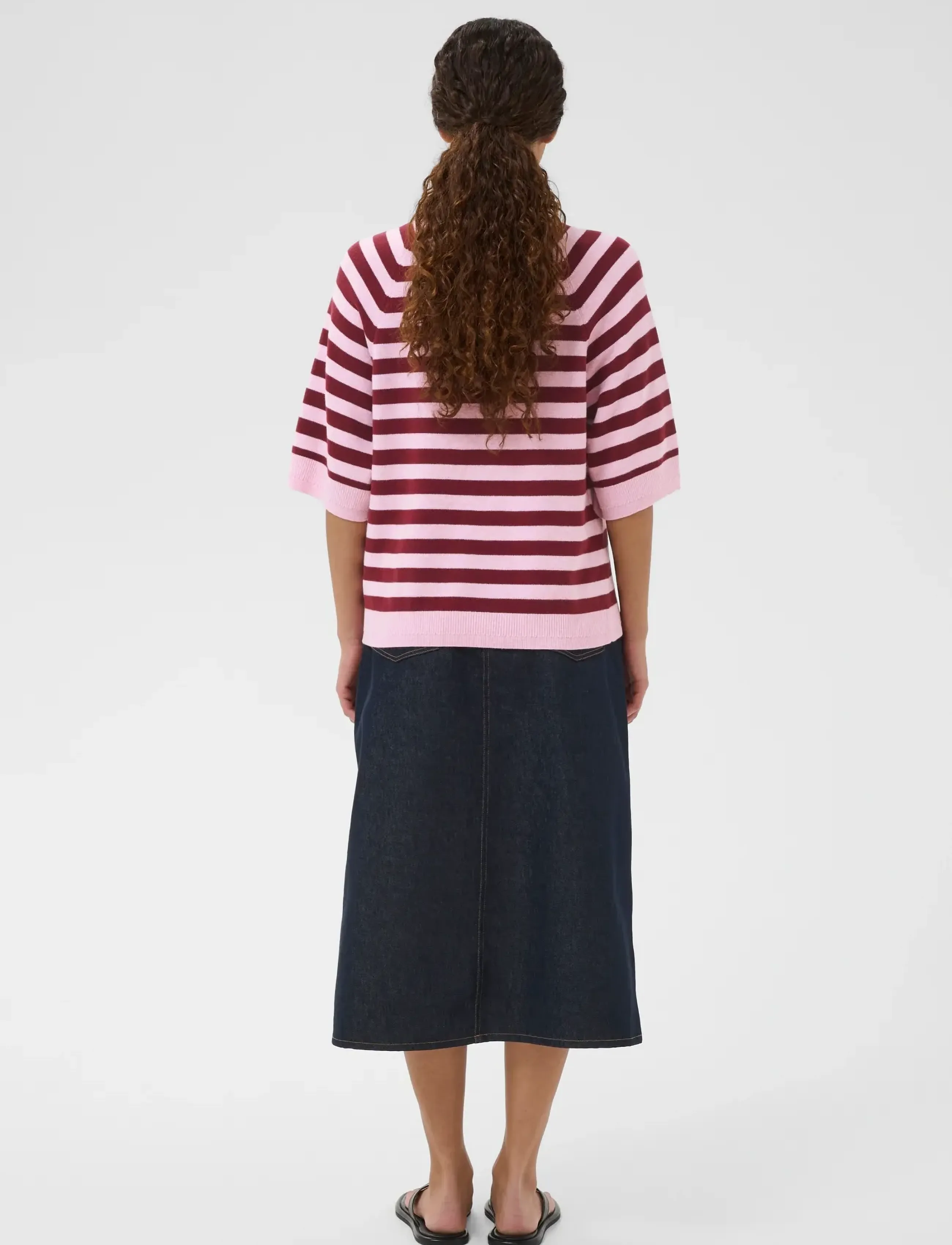 InWear - MADIEIW TEE - pullover - pink/zinfandel stripe - 4