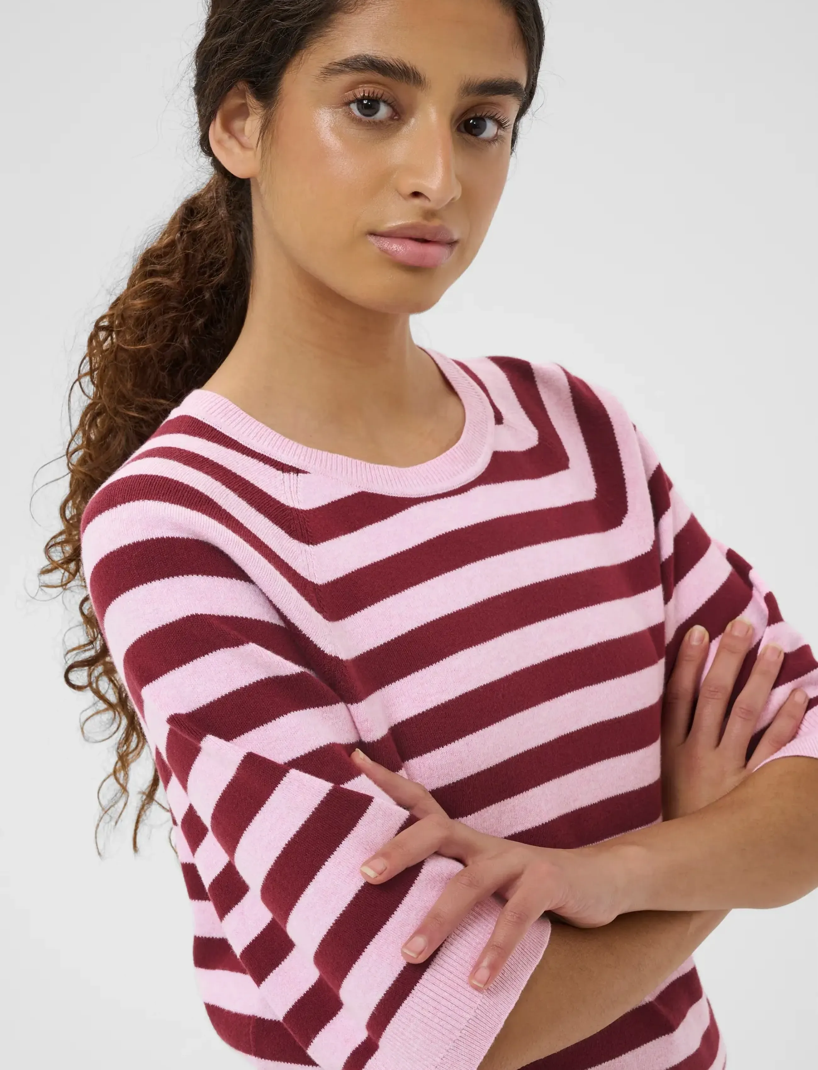 InWear - MADIEIW TEE - pullover - pink/zinfandel stripe - 5