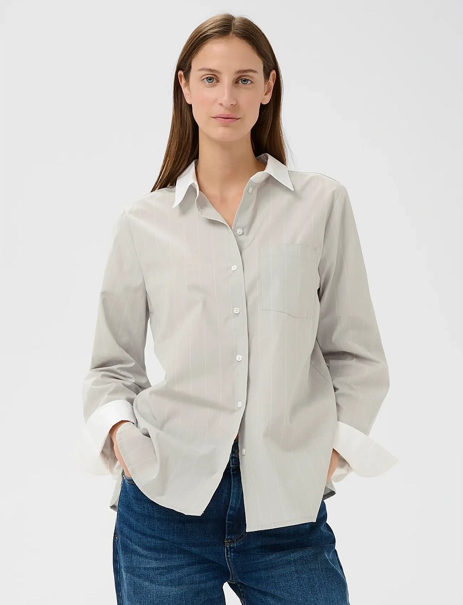 InWear - DESSYIW SHIRT - langärmlige hemden - chateau grey pinstripe - 0