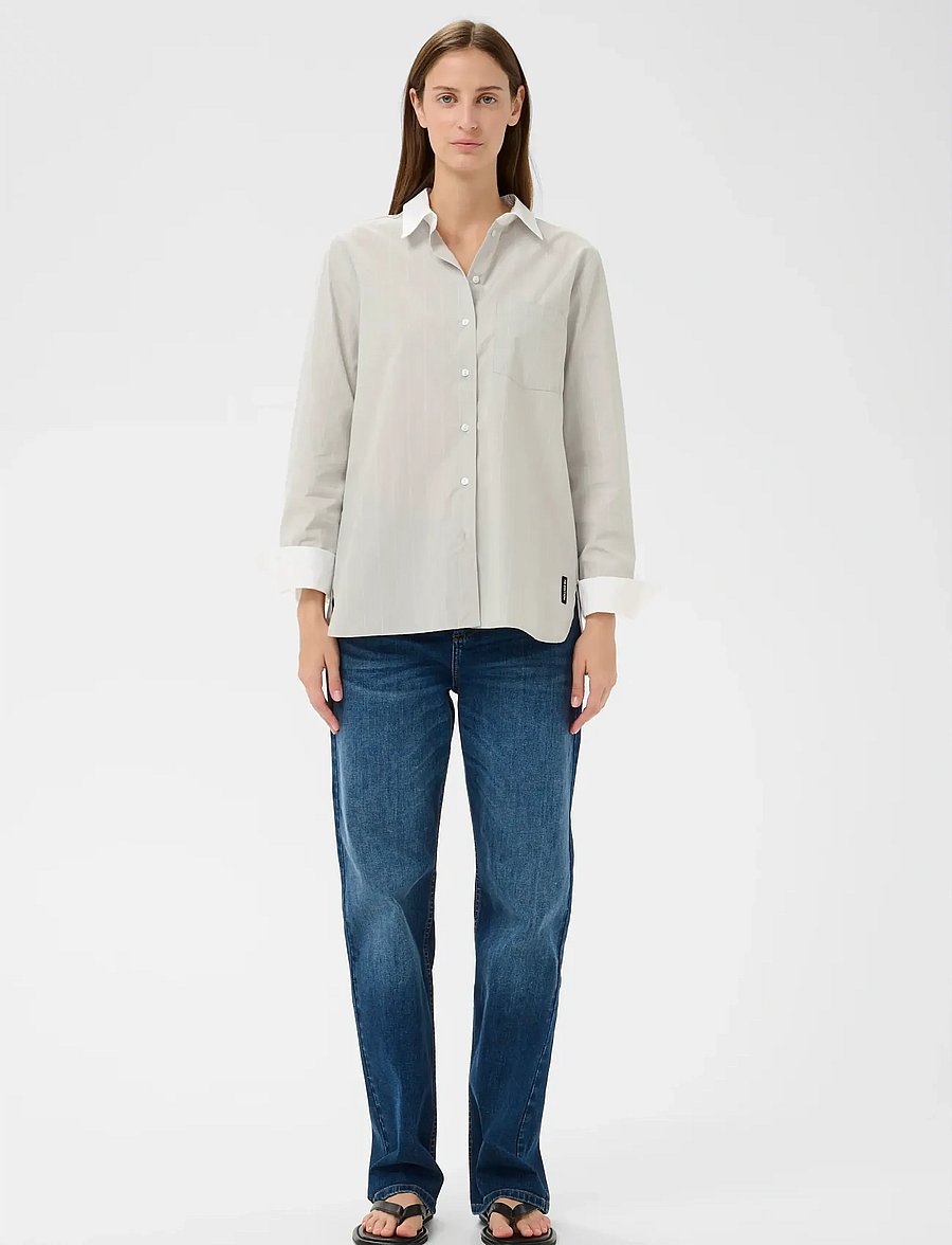InWear - DESSYIW SHIRT - langärmlige hemden - chateau grey pinstripe - 3