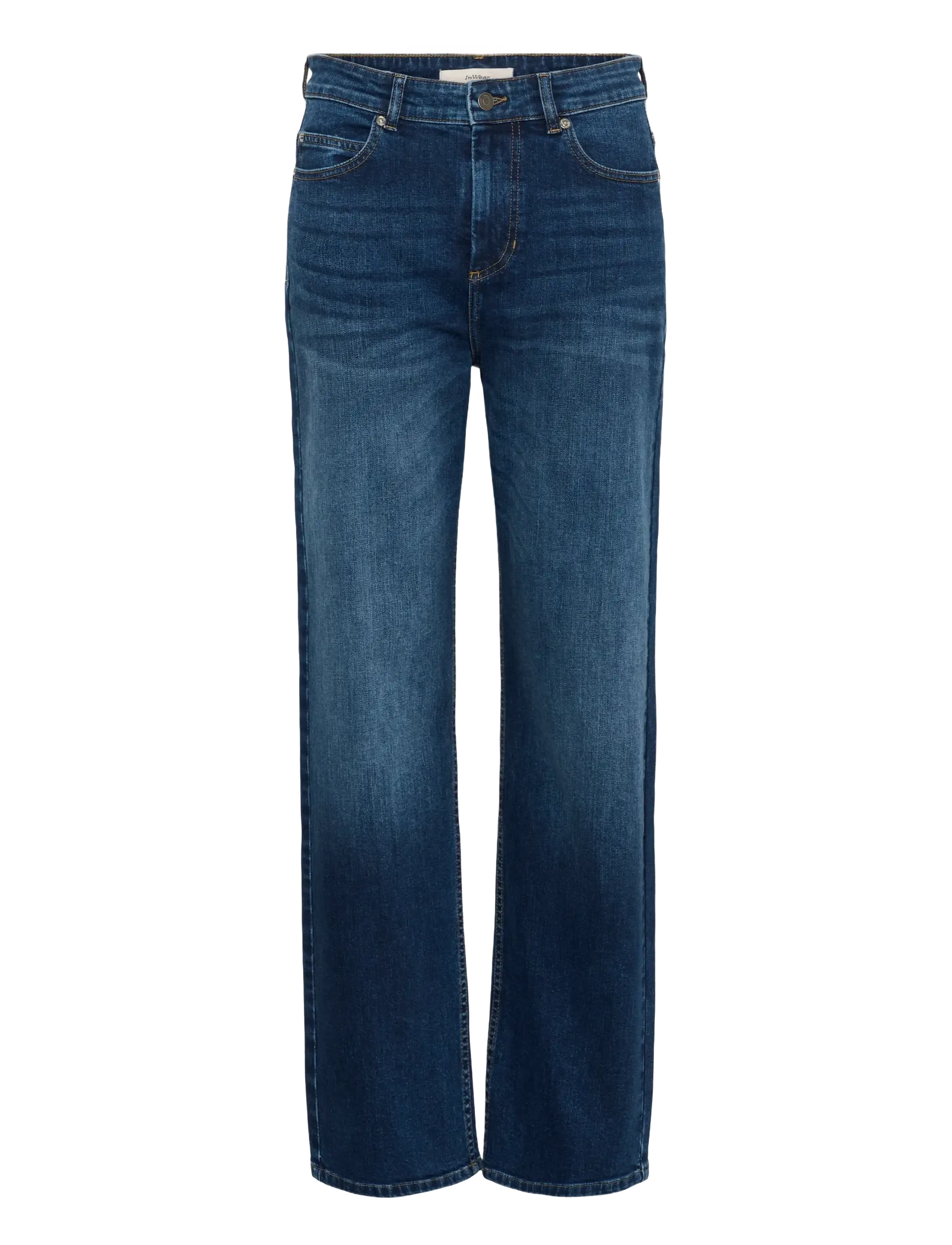 InWear - DARLINAIW CORE STRAIGHT JEANS - boyfriend jeans - washed medium blue denim - 1