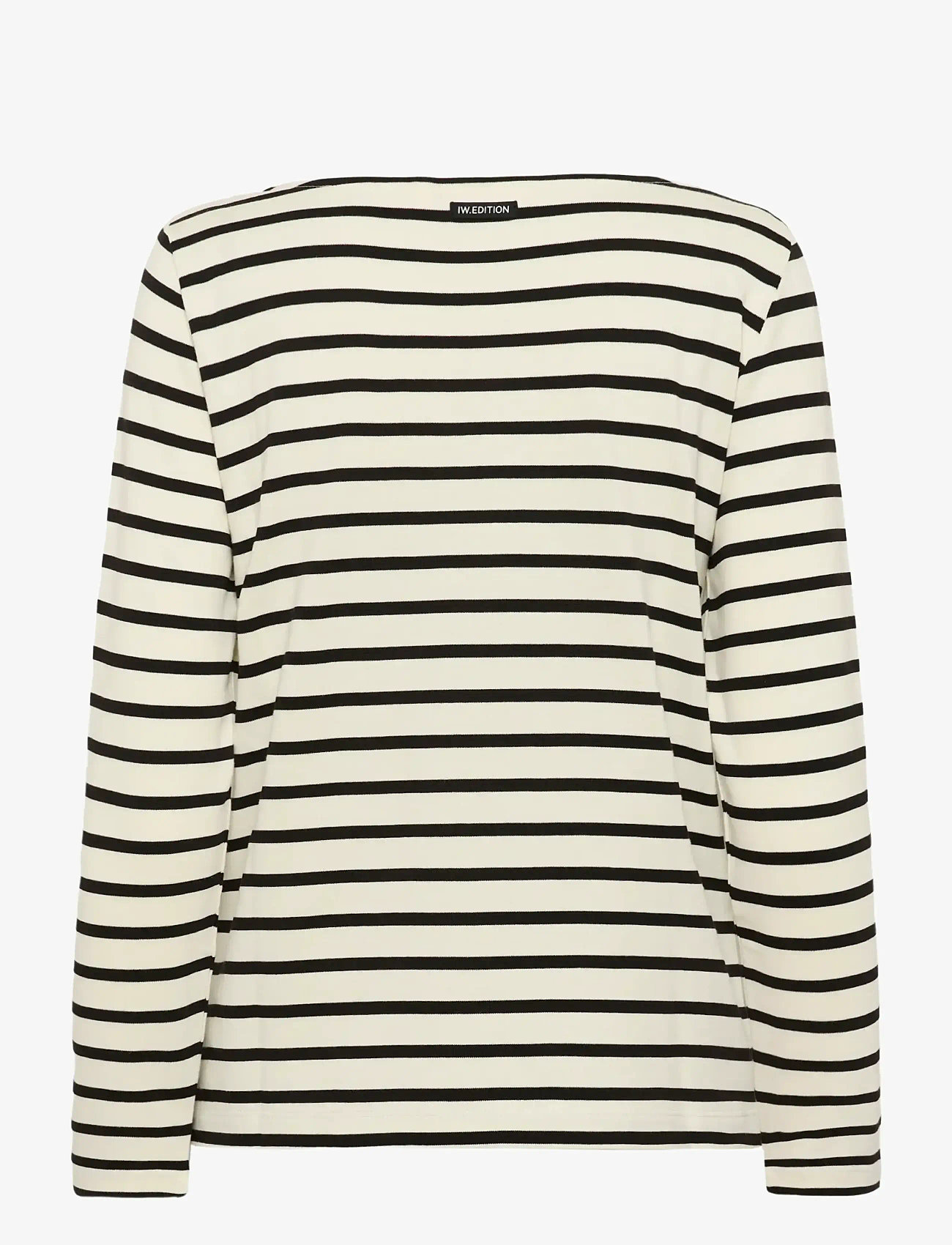 InWear - DELLAIW T-SHIRT - pikkade varrukatega alussärgid - whisper white / black stripe - 2