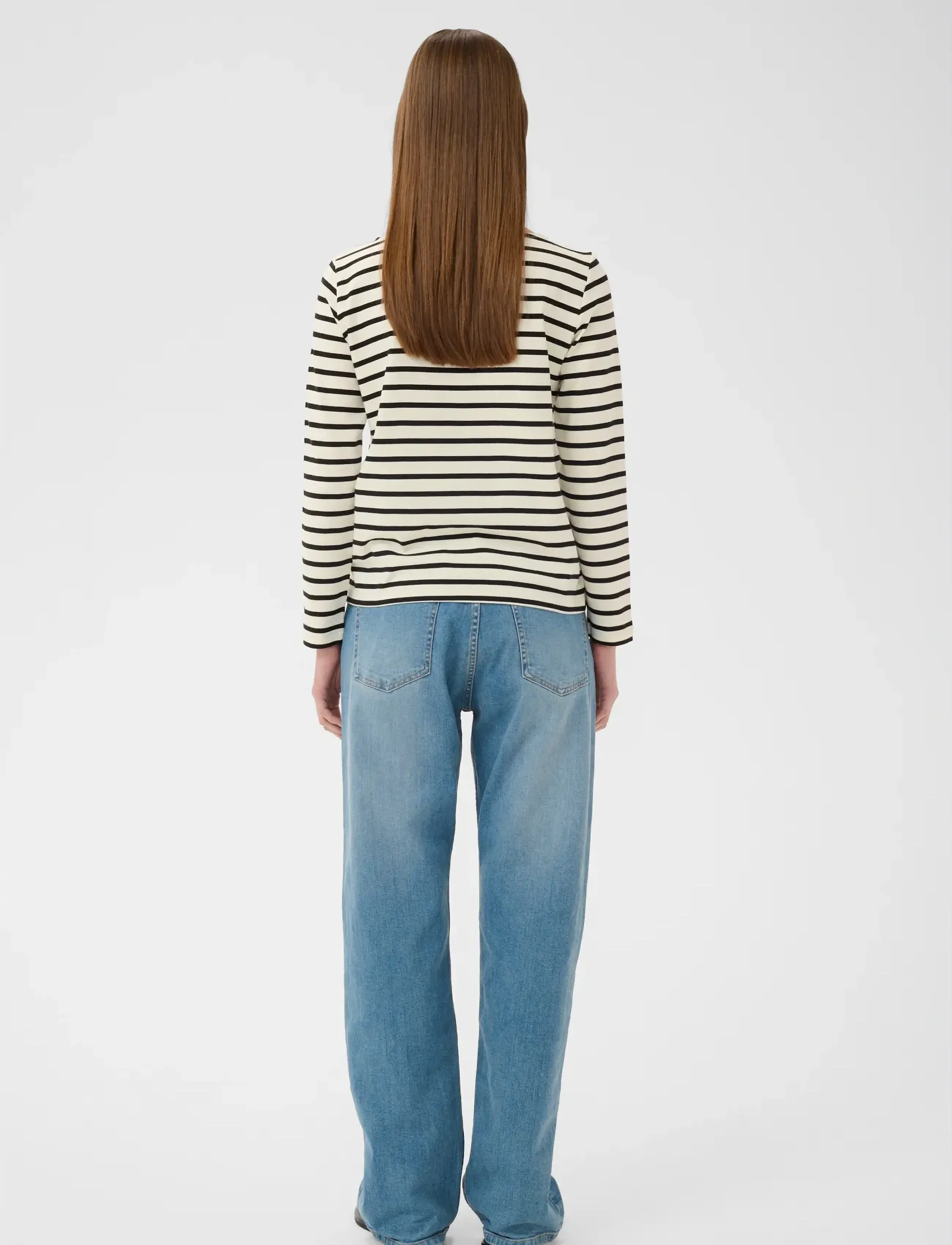 InWear - DELLAIW T-SHIRT - hauts à manches longues - whisper white / black stripe - 4