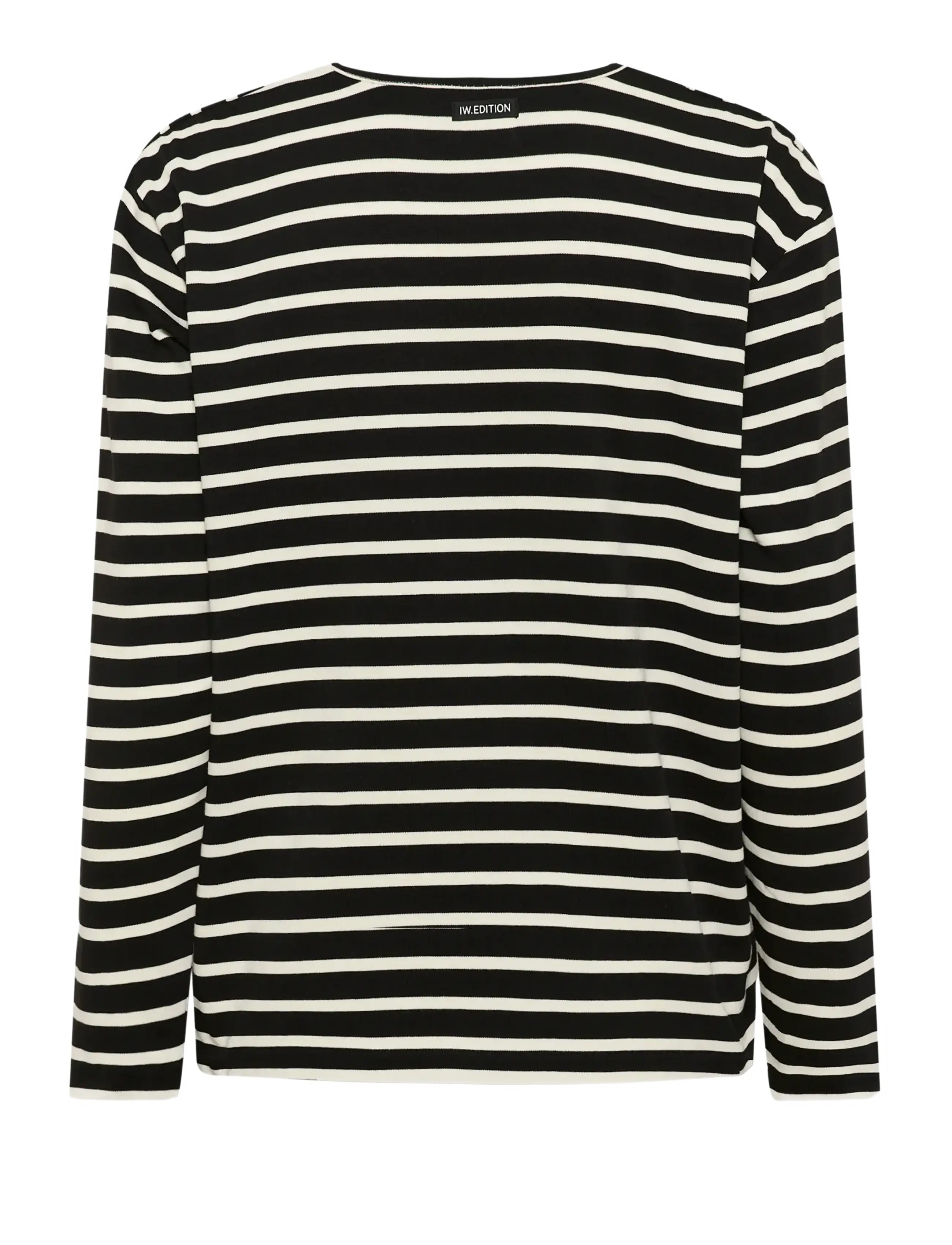 InWear - DELLAIW V-NECK T-SHIRT - langerma toppar - black / whisper white stripe - 2