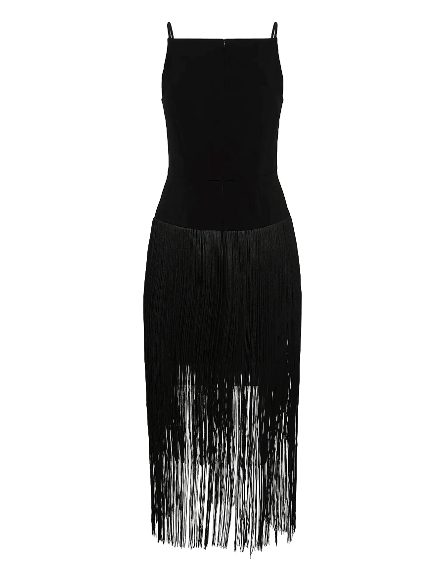 InWear - CHARLEENEIW FEST FRINGE DRESS - festkjoler - black - 2