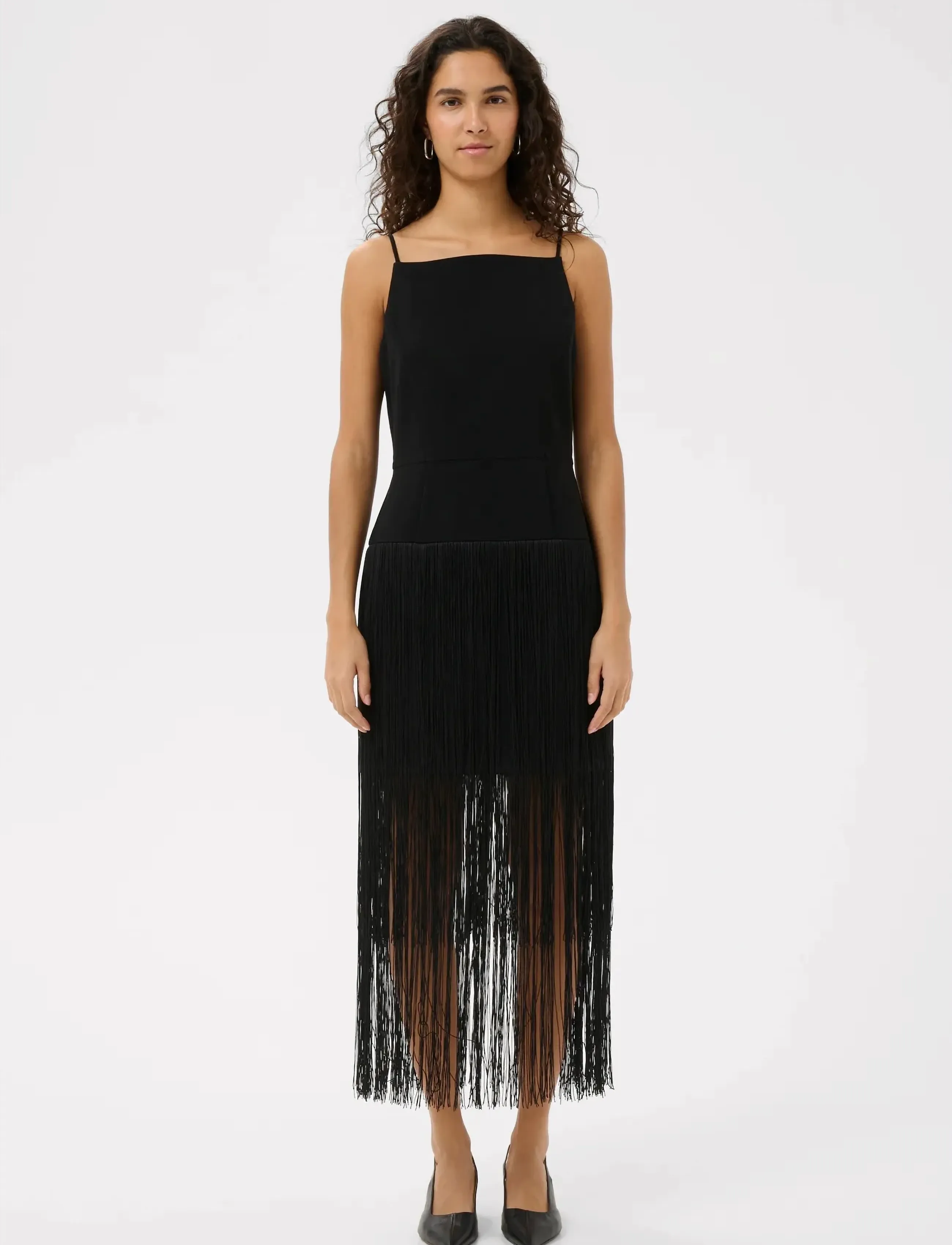 InWear CHARLEENEIW FEST FRINGE DRESS - Klänningar - BLACK / black