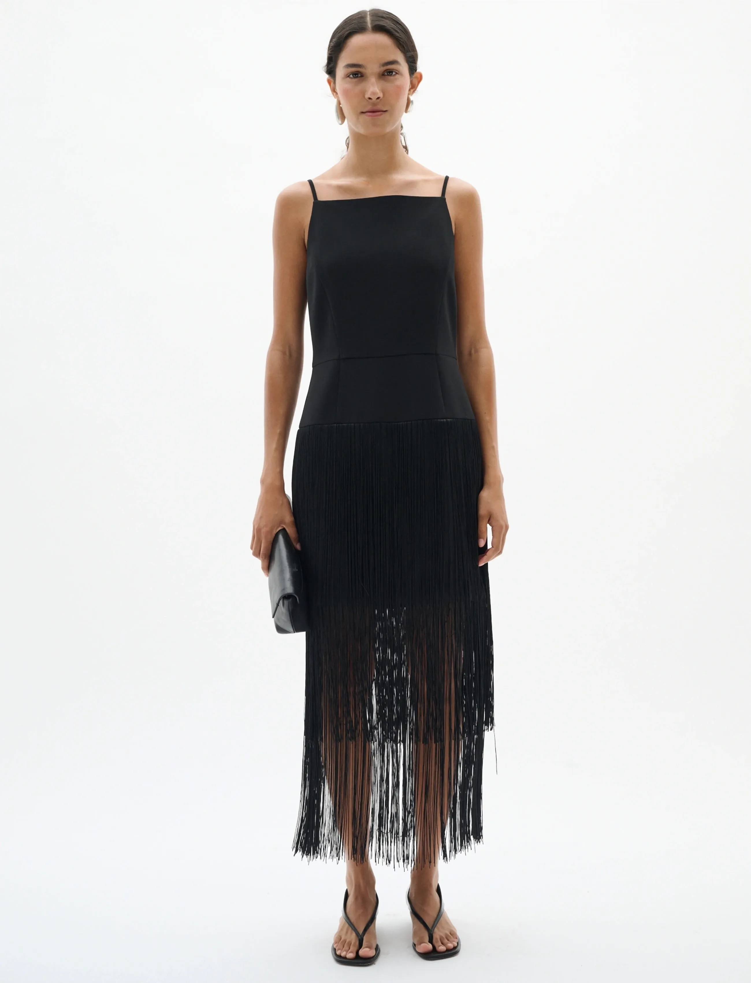 InWear CHARLEENEIW FEST FRINGE DRESS - Nos éditoriaux - BLACK / black