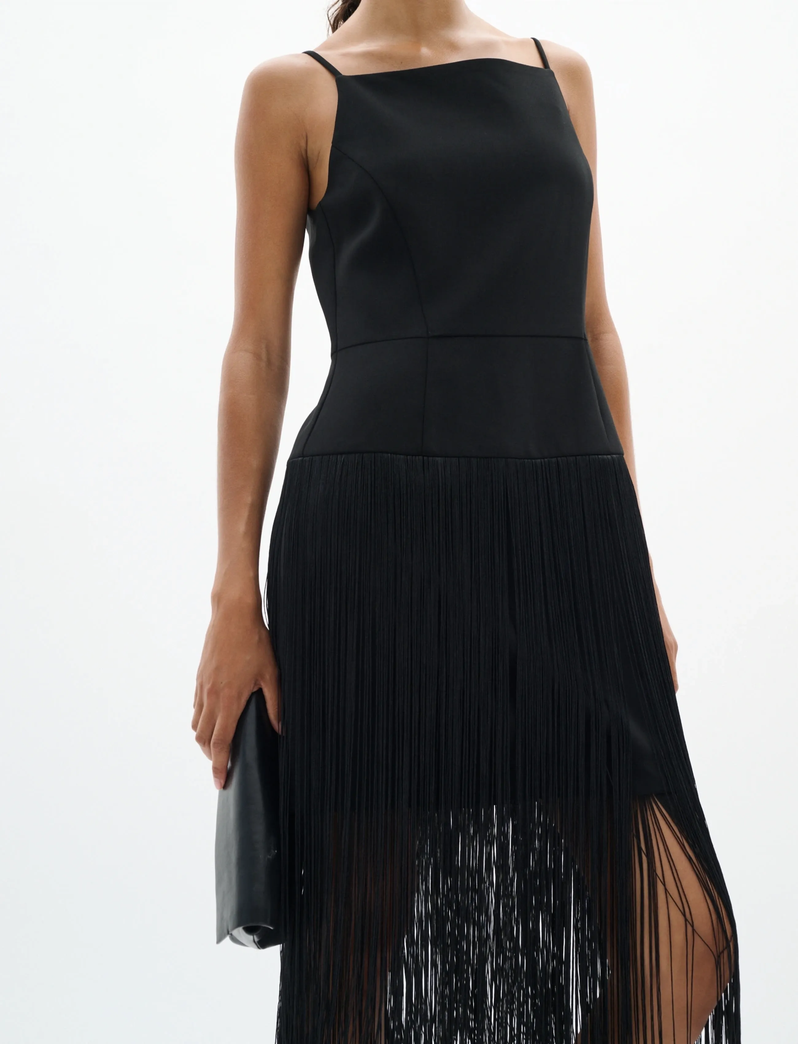 InWear - CHARLEENEIW FEST FRINGE DRESS - pidulikud kleidid - black - 5