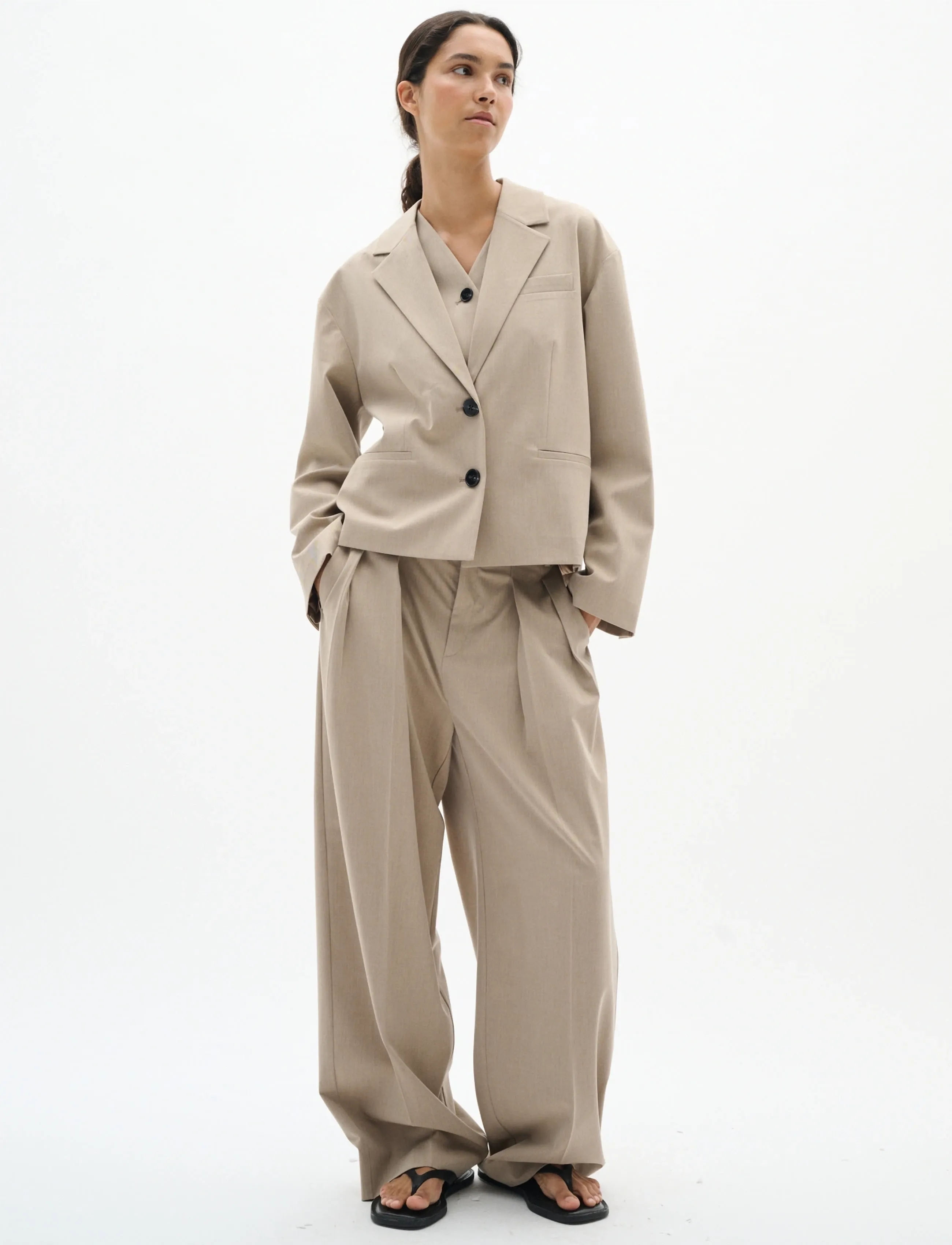 InWear Cierraiw Blazer, 40, Beige, Blazere > Enkeltradede Blazere, Dame