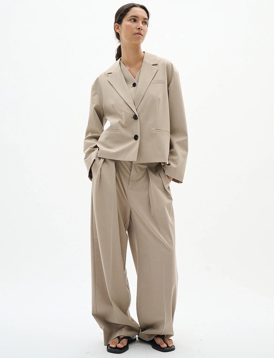 InWear - CIERRAIW BLAZER - enkelknäppta kavajer - cornstalk melange - 0