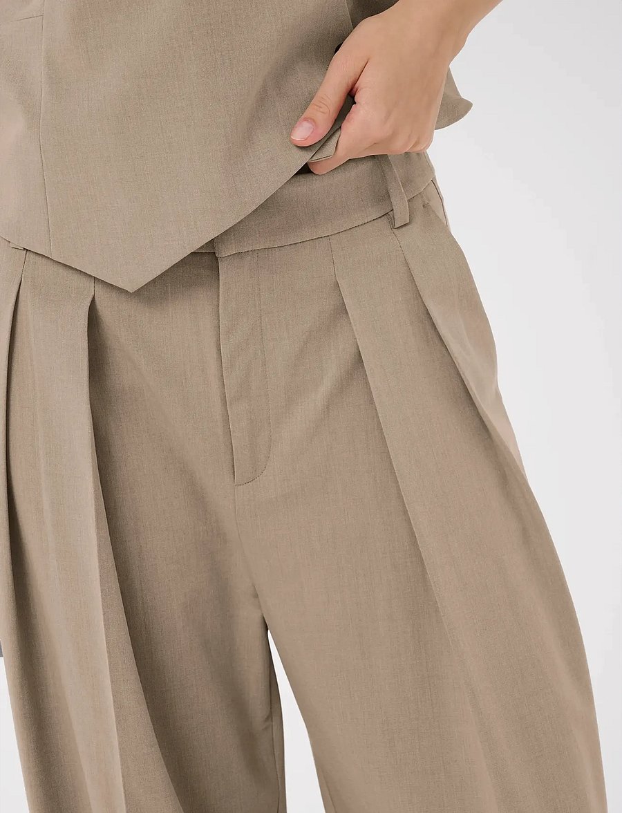 InWear - CIERRAIW WIDE PANT - konfirmation - cornstalk melange - 5