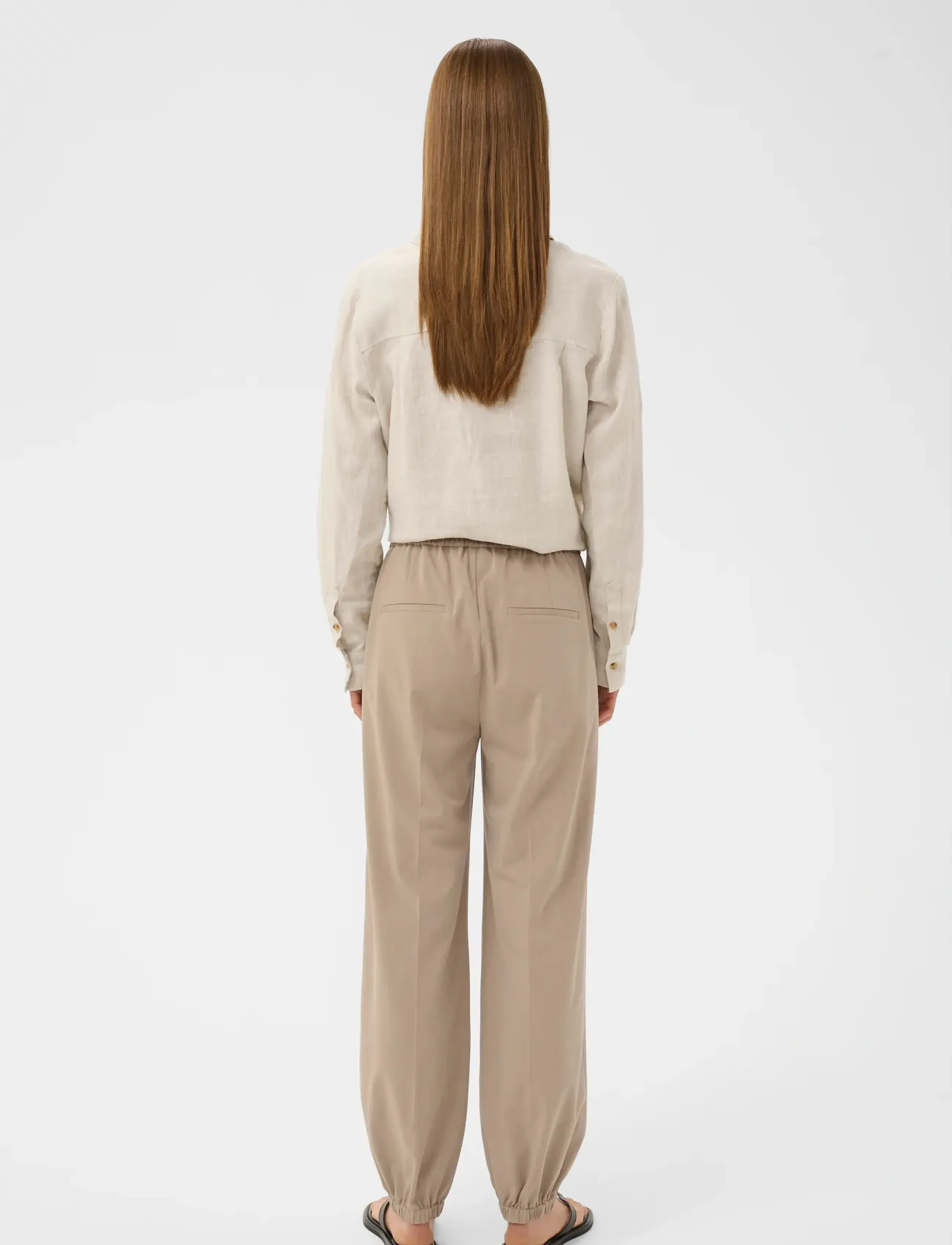 InWear - CIERRAIW PULL-ON PANT - barrel trousers - cornstalk melange - 4