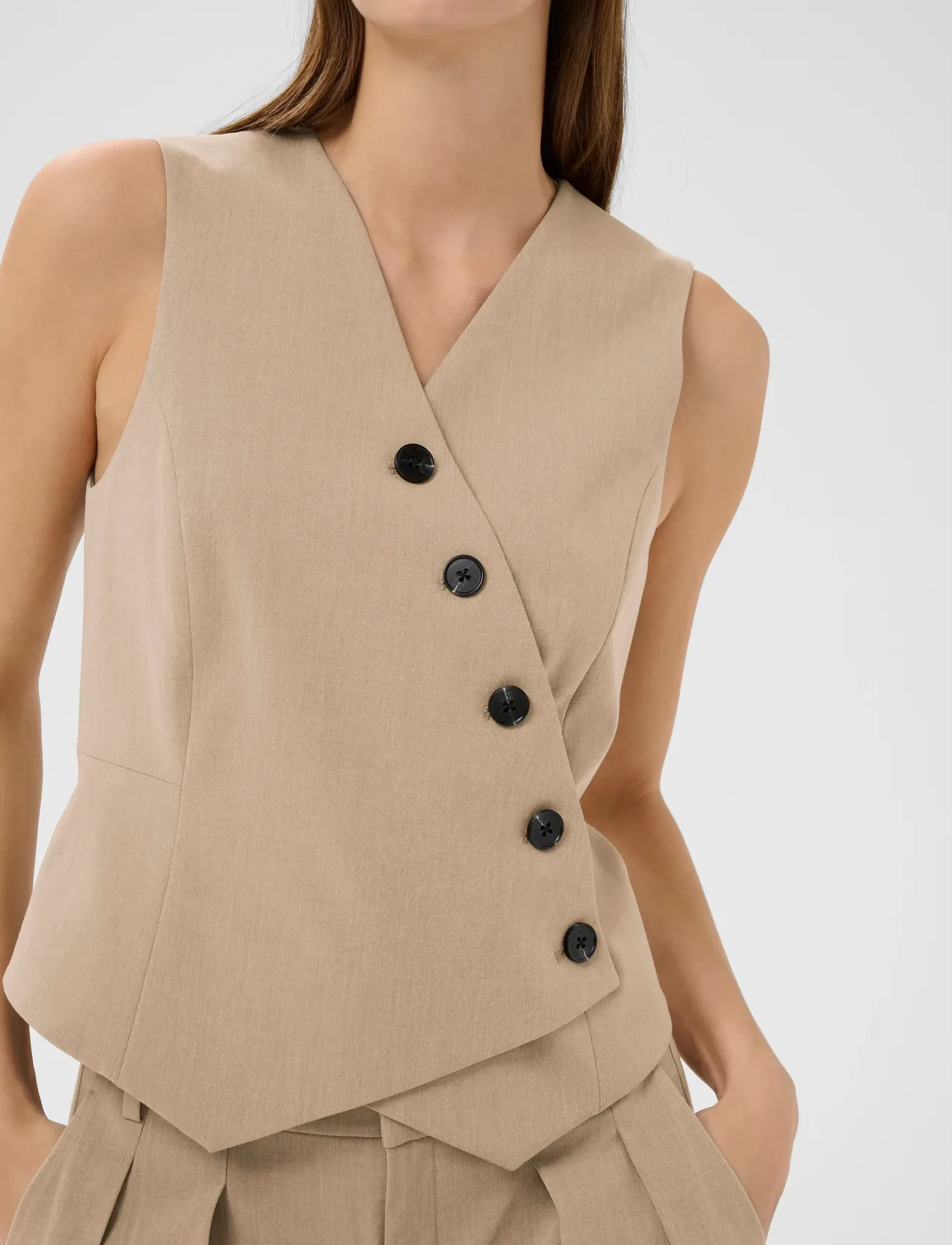InWear - CIERRAIW WAISTCOAT - konfirmatsioon - cornstalk melange - 5