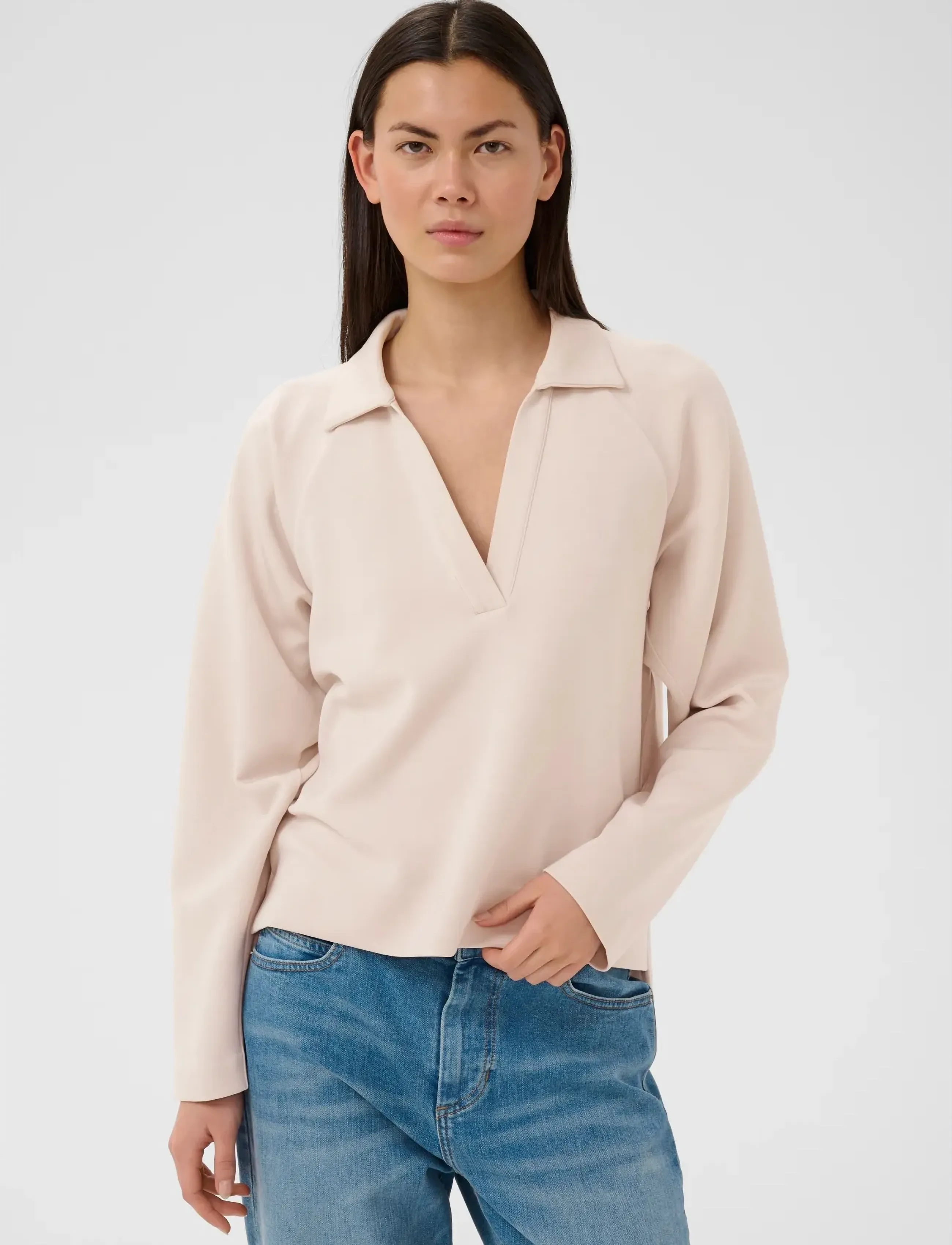 InWear Simiw Vincentiw Polo Blouse, Kvinder, Polo Bluse, Cream, Str: M