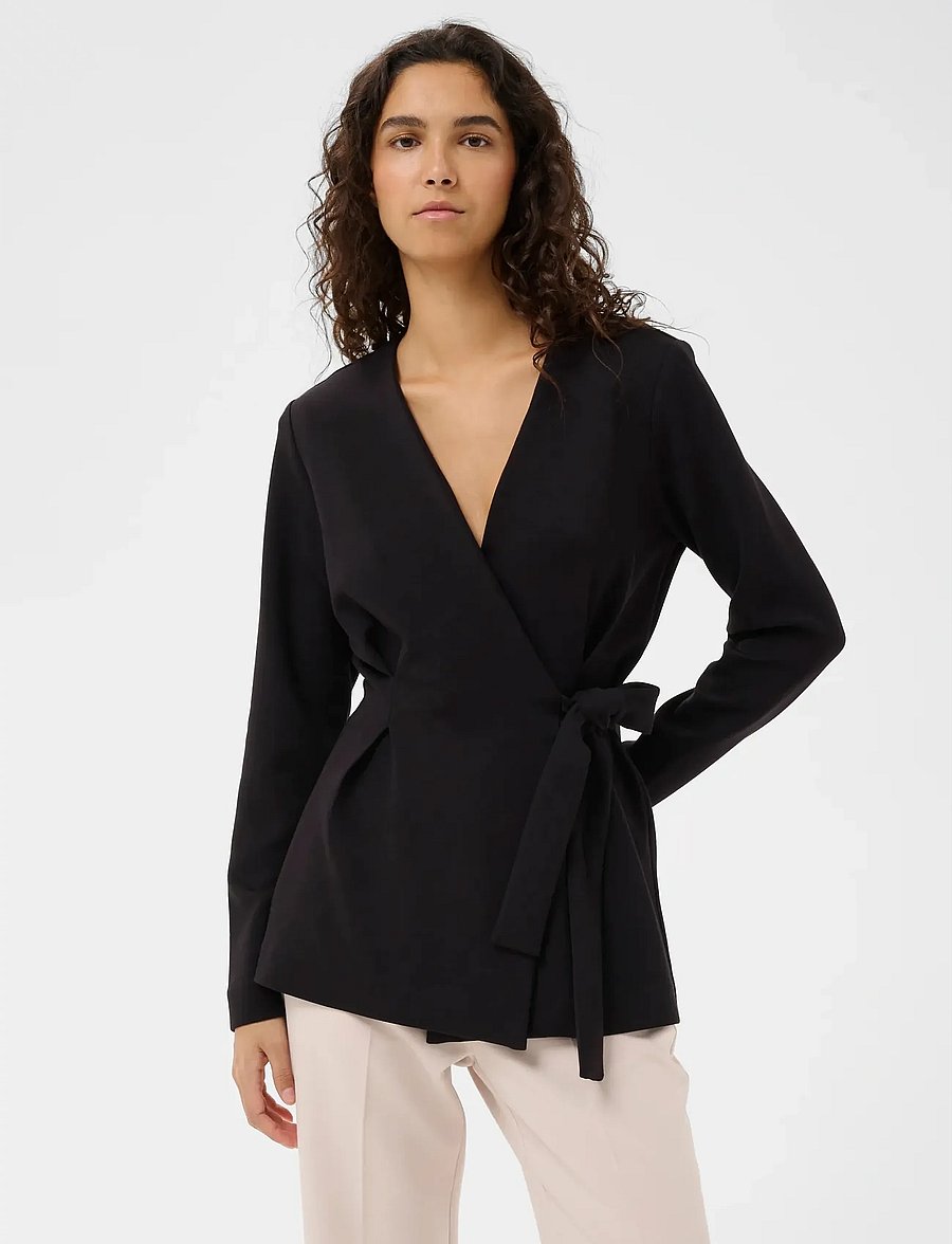 InWear - SIMIIW VINCENTIW BELT JACKET - strickjacken - black - 0