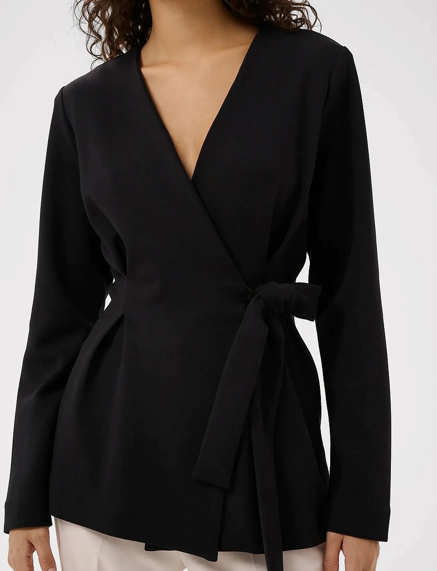 InWear - SIMIIW VINCENTIW BELT JACKET - strickjacken - black - 5
