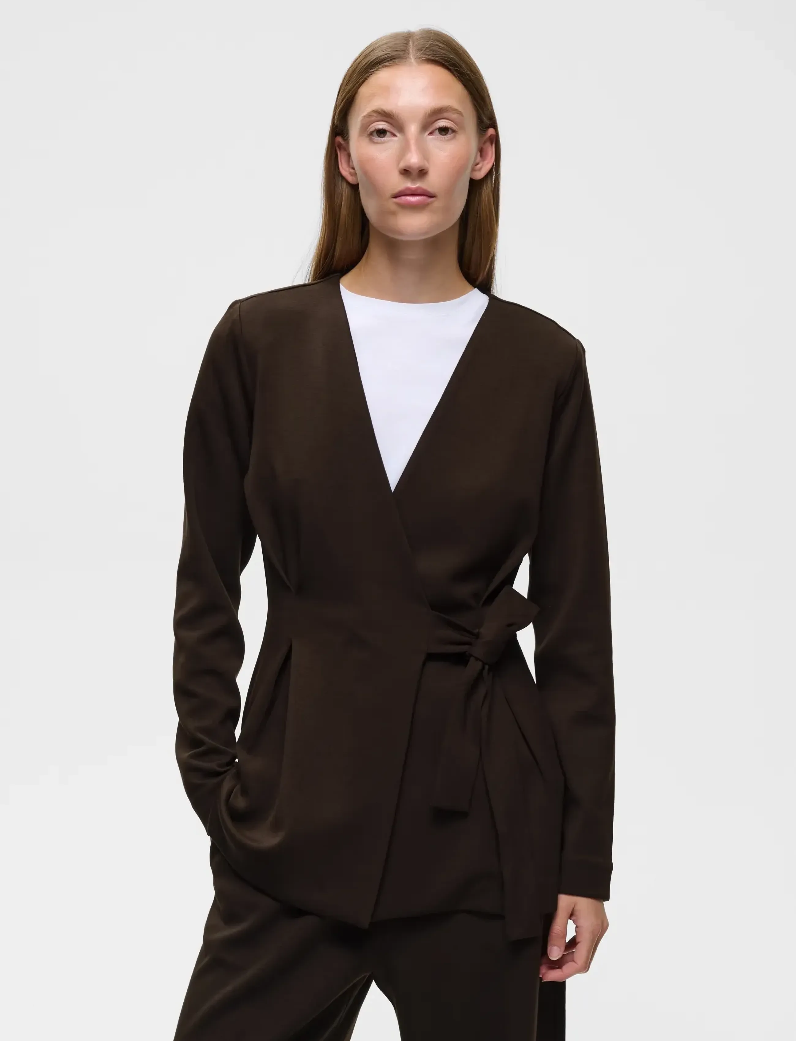 InWear - SIMIIW VINCENTIW BELT JACKET - kardiganid - chocolate brown - 4