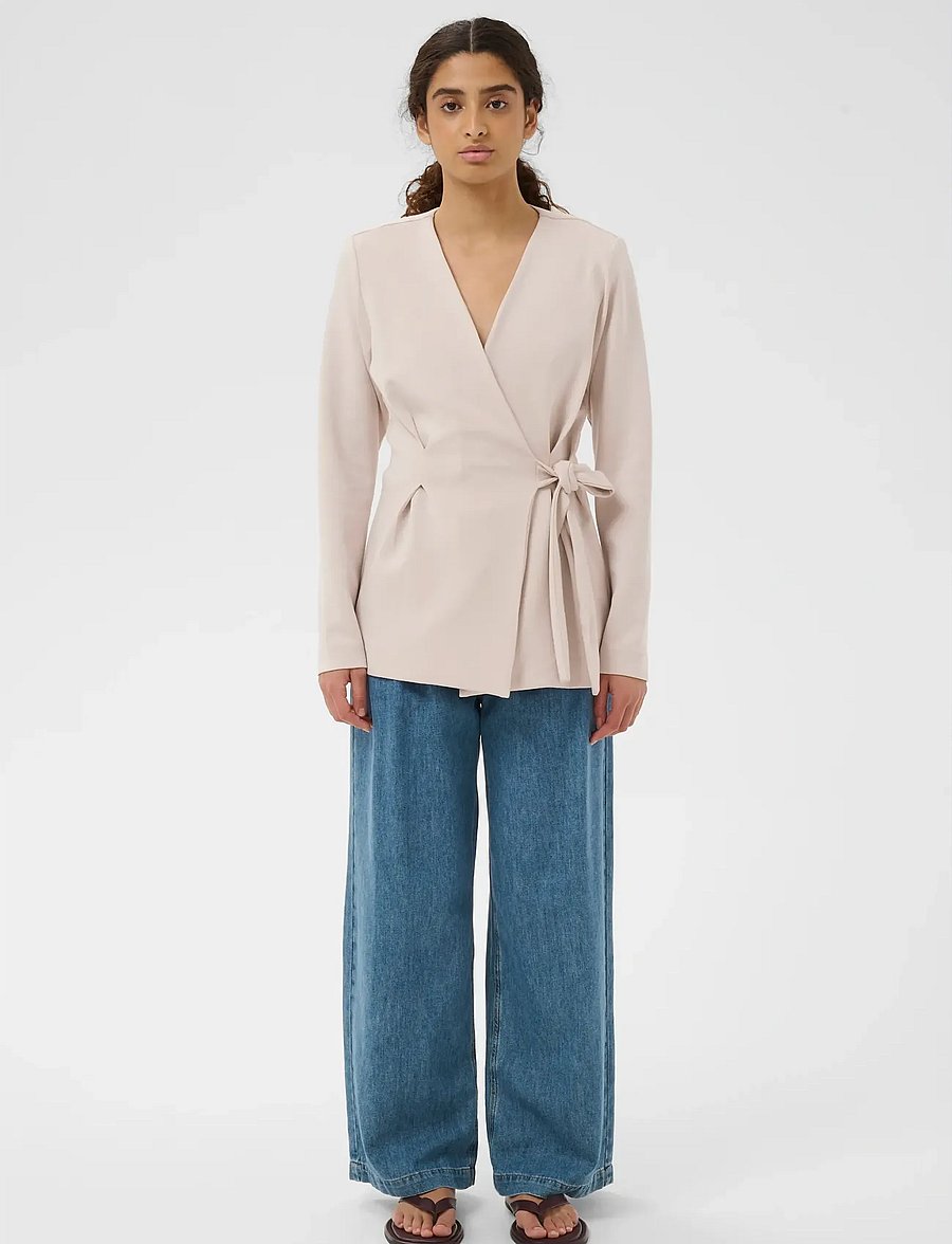 InWear - SIMIIW VINCENTIW BELT JACKET - strickjacken - haze - 3