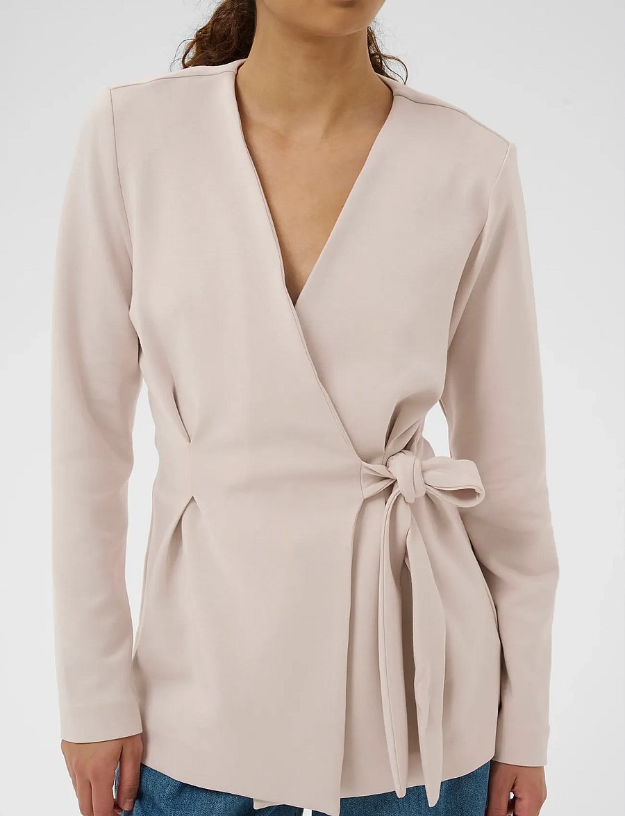 InWear - SIMIIW VINCENTIW BELT JACKET - strickjacken - haze - 5