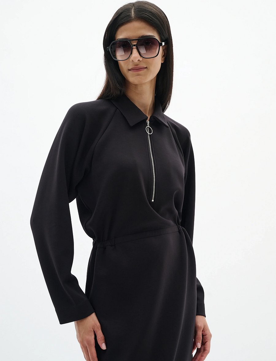 InWear - SIMIIW VINCENTIW DRESS - robes chemises - black - 1
