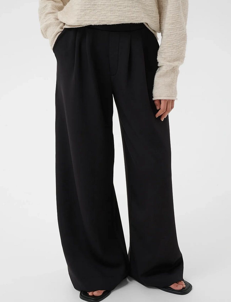 InWear - SIMIIW VINCENTIW PANT - hosen mit weitem bein - black - 4
