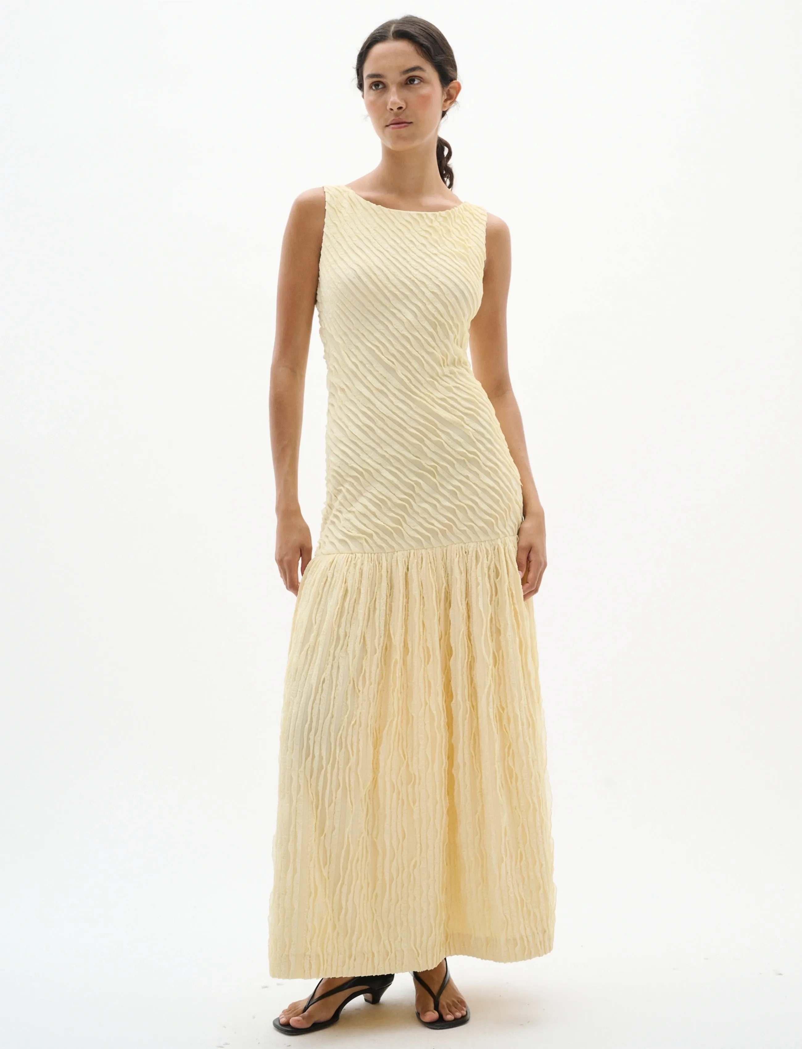 InWear SELMAIW FEST LONG DRESS - Sukienki - CHAMOMILE / yellow