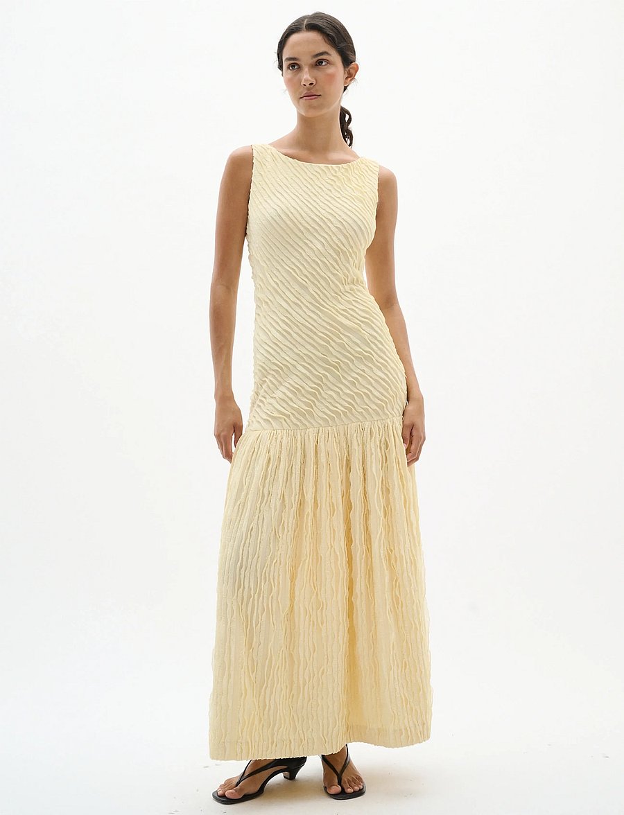 InWear - SELMAIW FEST LONG DRESS - kokteilinės suknelės - chamomile - 0