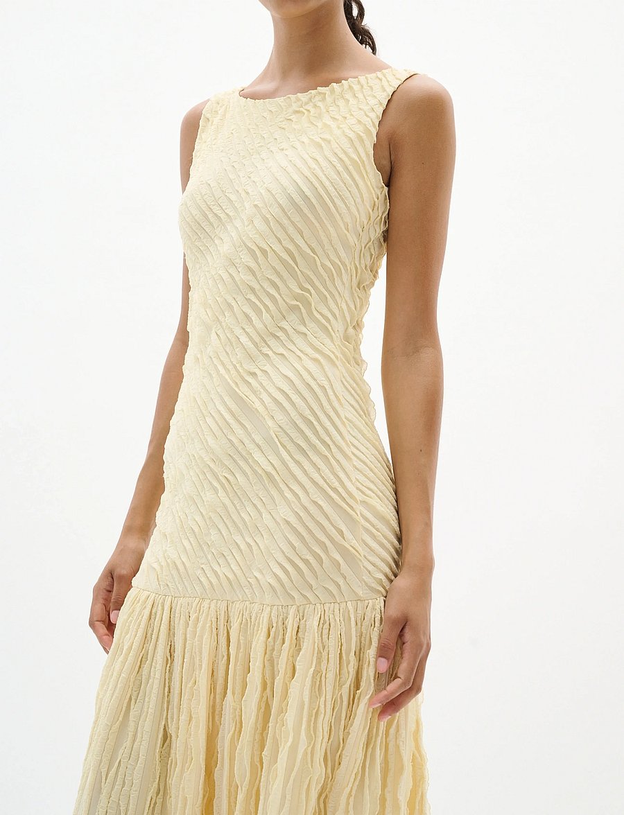 InWear - SELMAIW FEST LONG DRESS - kokteilinės suknelės - chamomile - 3