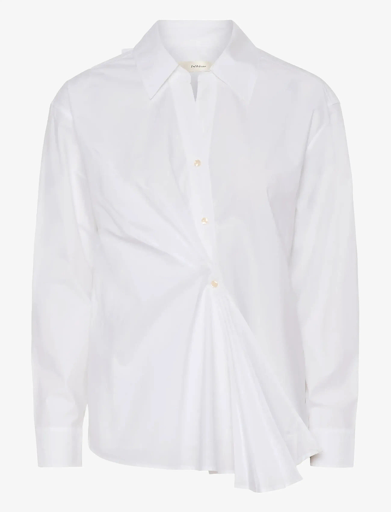 InWear - LELOIW DALLAS PLEATED SHIRT - long-sleeved shirts - pure white - 1