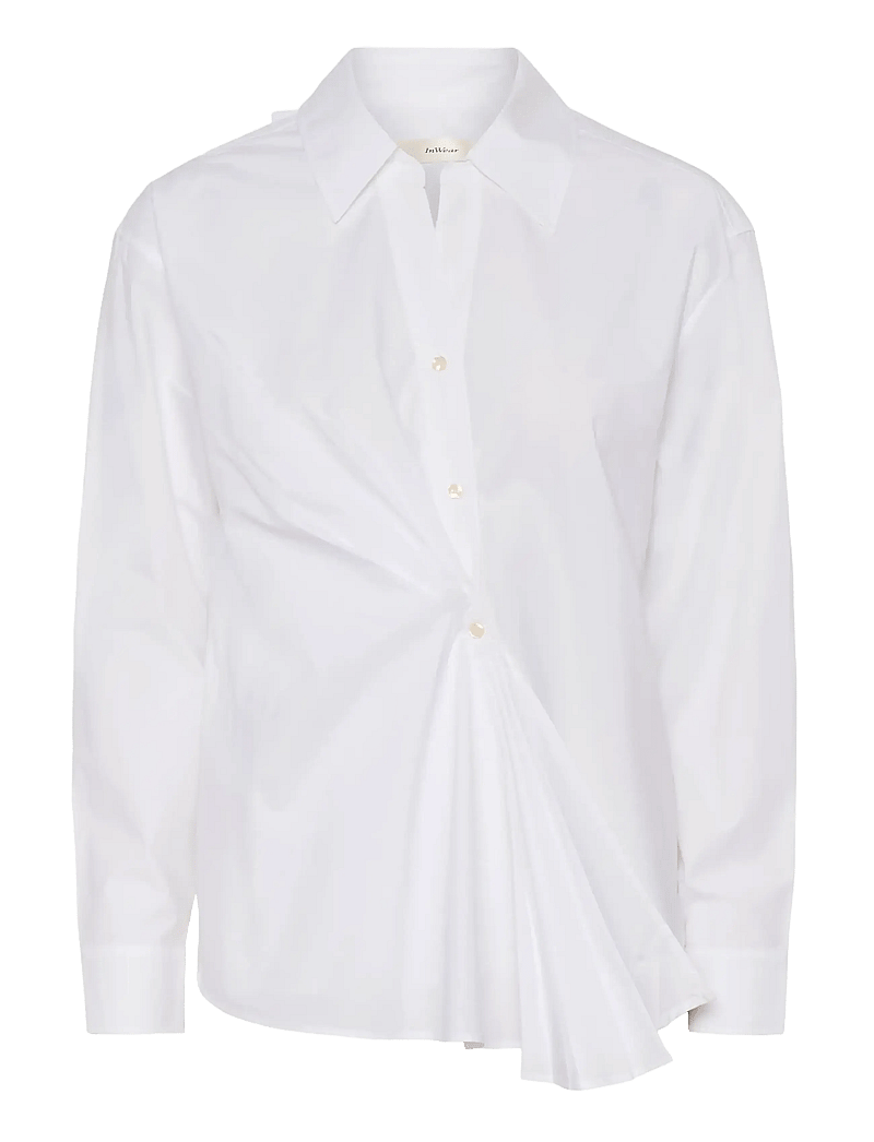 InWear - LELOIW DALLAS PLEATED SHIRT - long-sleeved shirts - pure white - 1