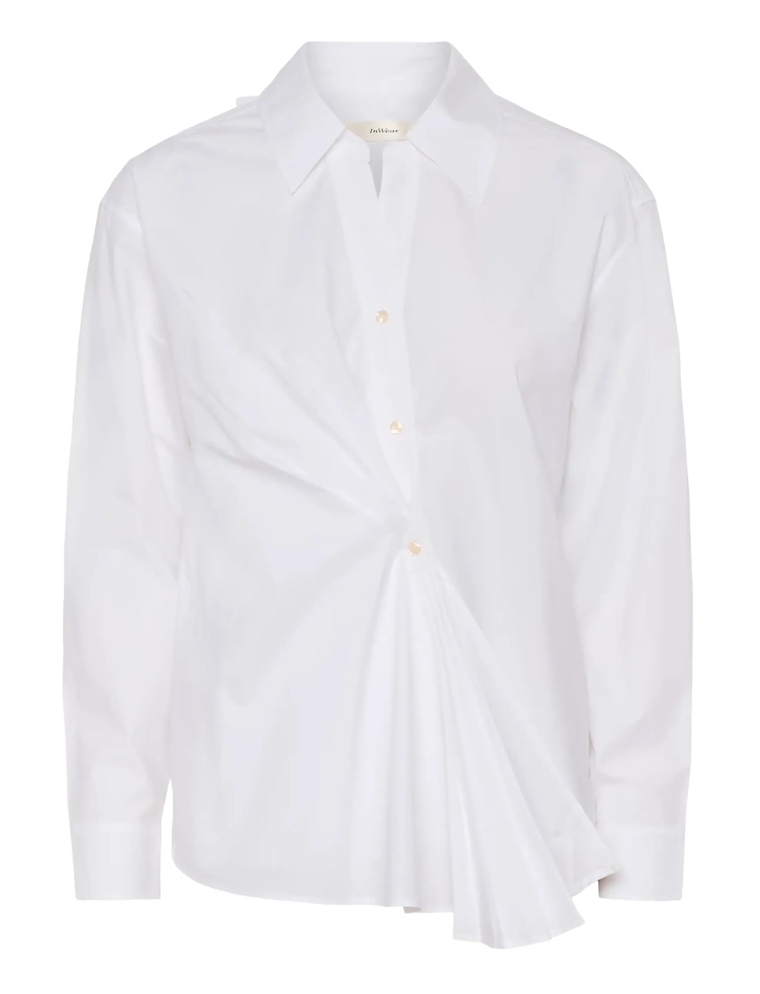 InWear - LELOIW DALLAS PLEATED SHIRT - langärmlige hemden - pure white - 1