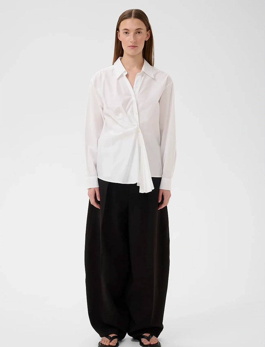 InWear - LELOIW DALLAS PLEATED SHIRT - langärmlige hemden - pure white - 3