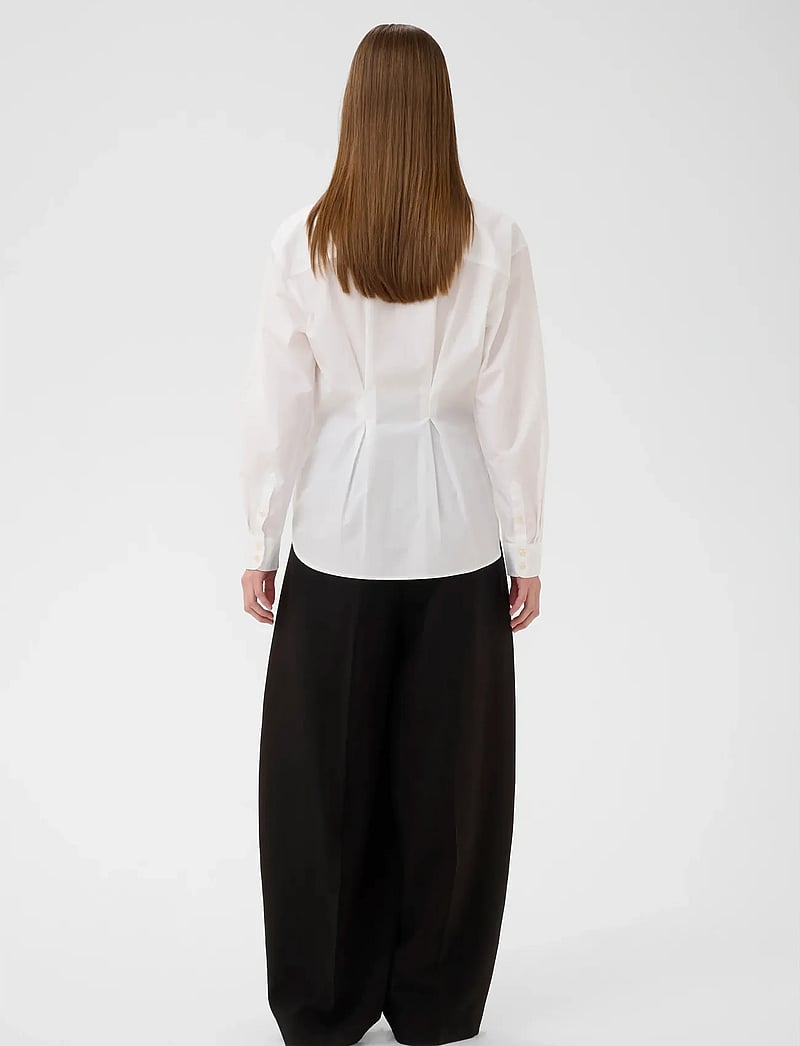 InWear - LELOIW DALLAS PLEATED SHIRT - long-sleeved shirts - pure white - 4