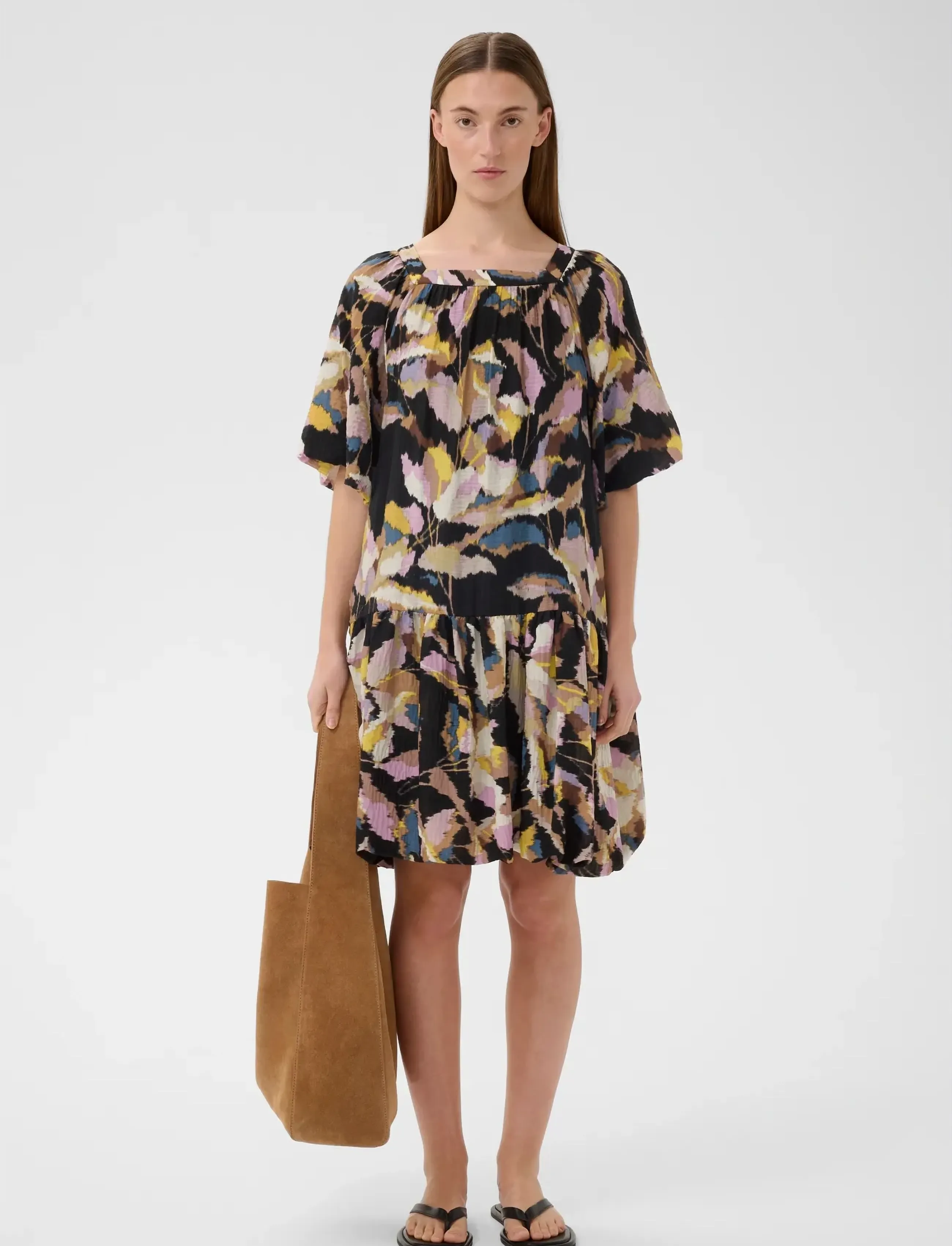 InWear - LYLAIW FEST SHORT DRESS - sommerkjoler - black spring leaves - 3