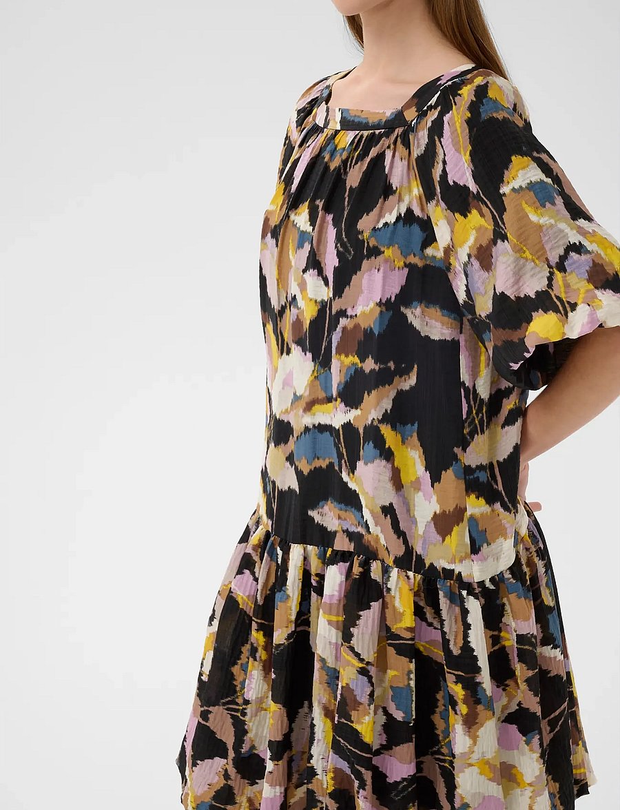 InWear - LYLAIW FEST SHORT DRESS - sommerkleider - black spring leaves - 5