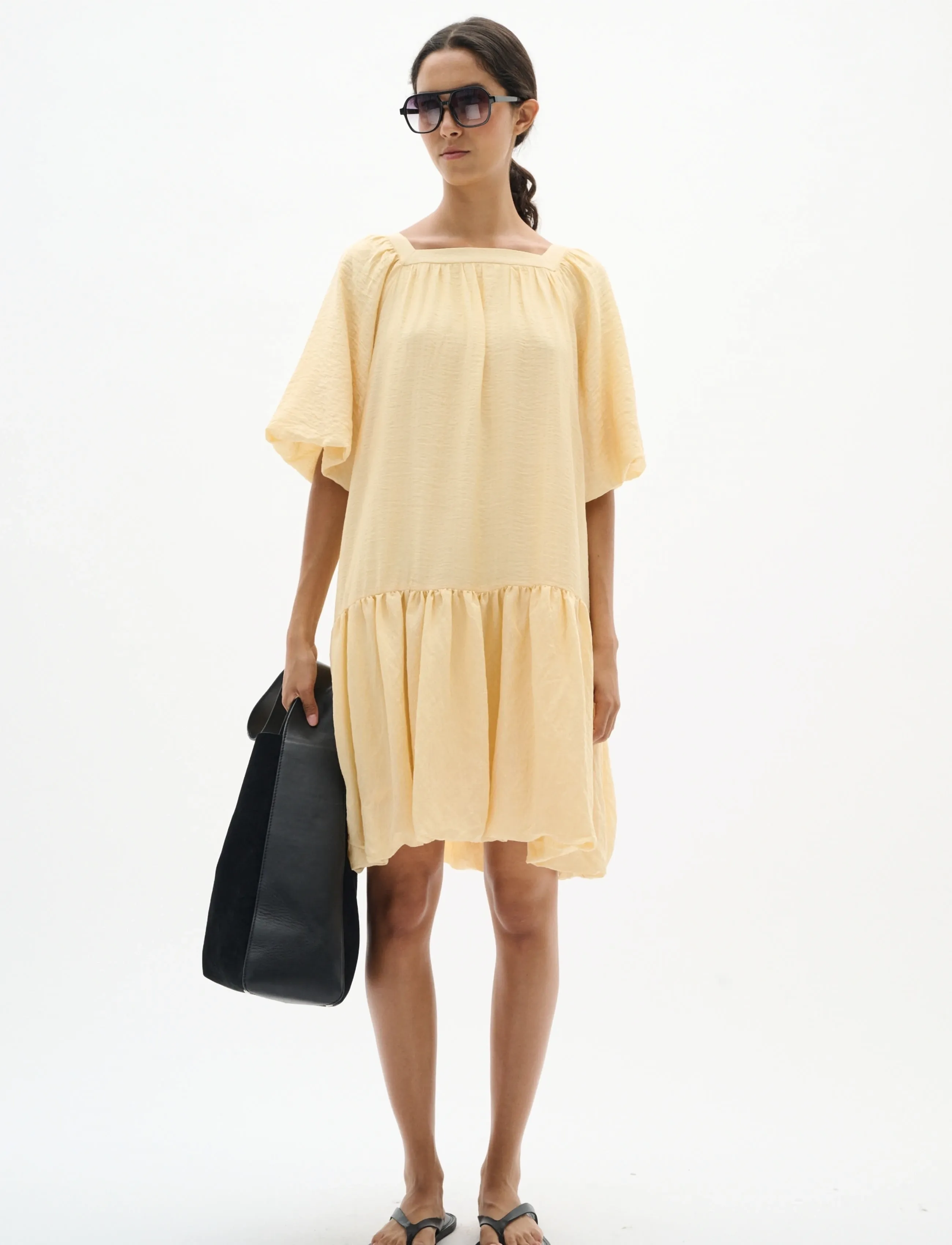 InWear Lylaiw Fest Short Dress, 46, Yellow, Kjoler > Kort Kjole, Dame