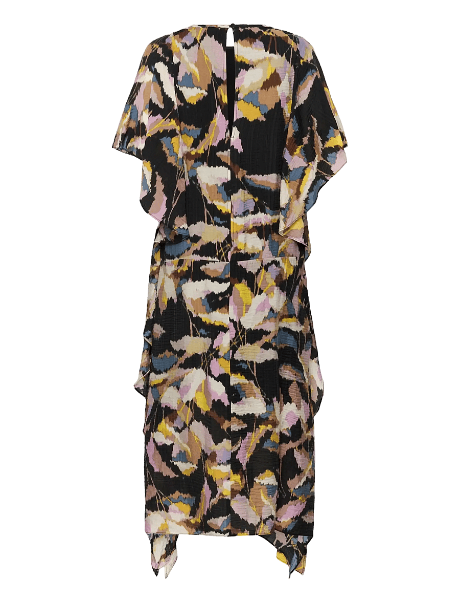 InWear - LYLAIW FEST MIDI DRESS - sommerkjoler - black spring leaves - 2