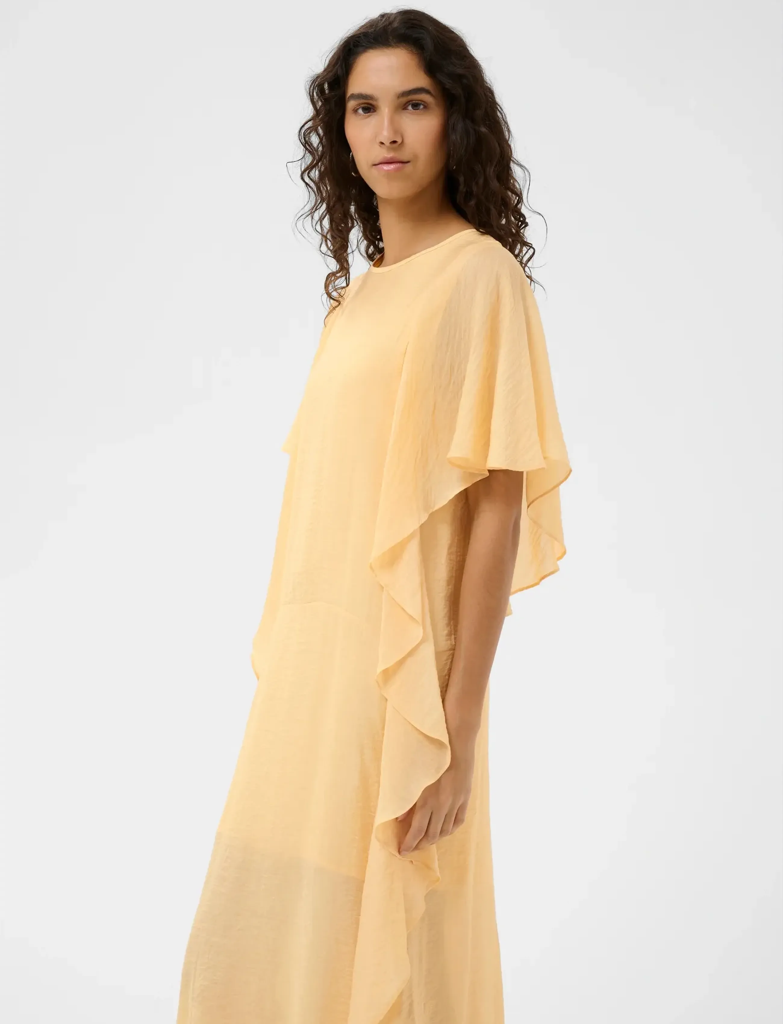 InWear Lylaiw Fest Midi Dress, 34, Yellow, Kjoler > Knælange Og Midi, Dame