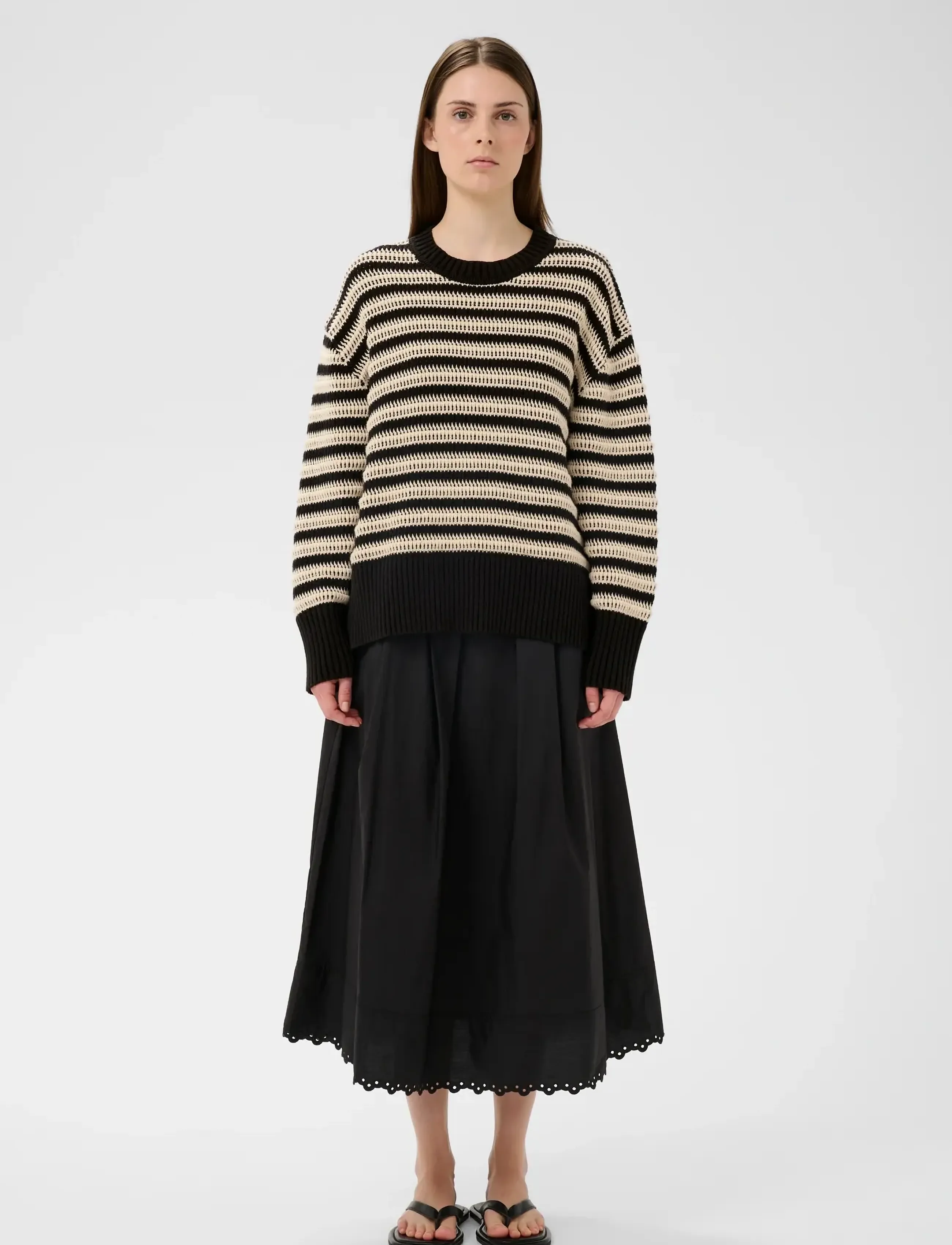 InWear - MOSKAIW PULLOVER - džemprid - black/ whisper white - 3